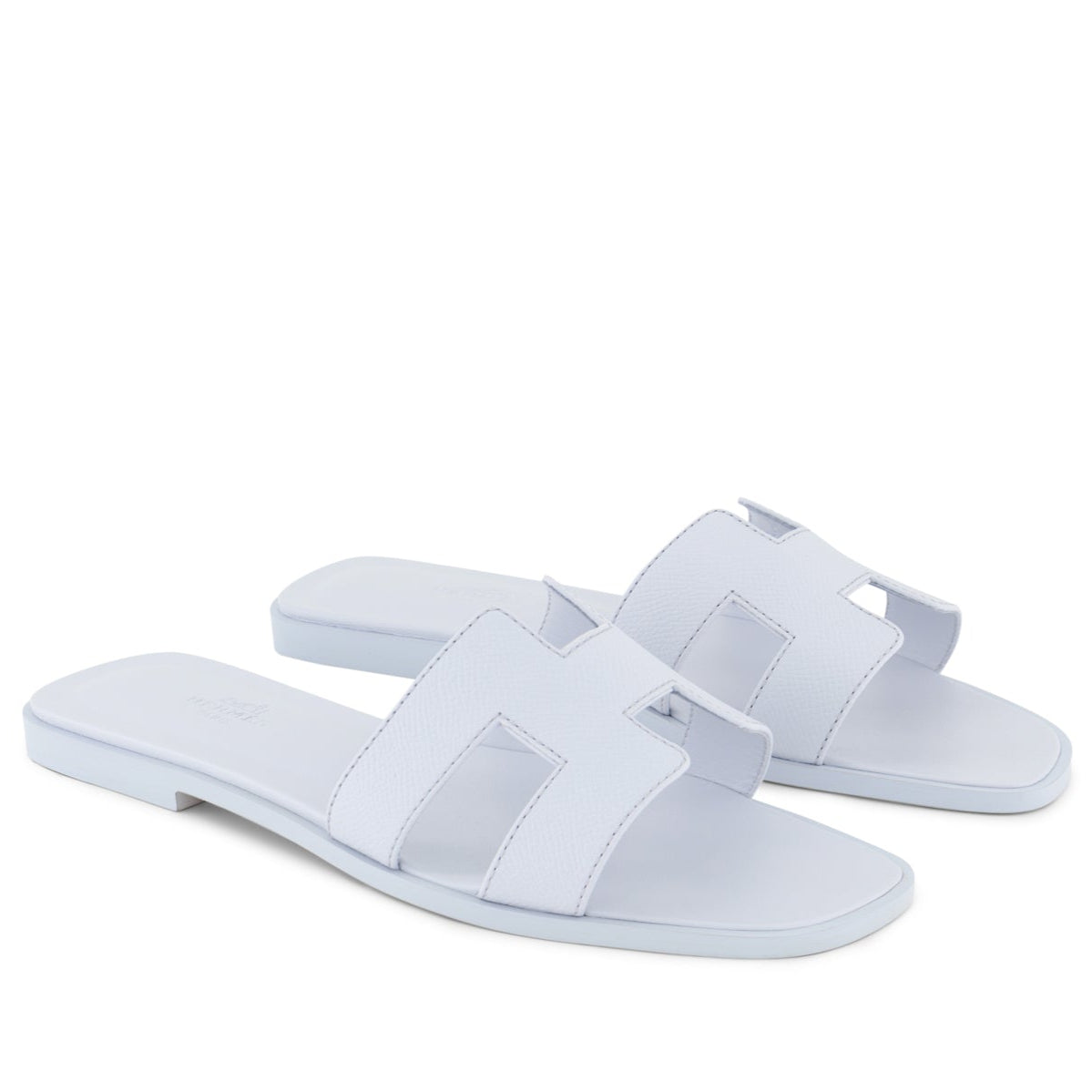 HERMÈS Oran Bleu Glacier Epsom leather