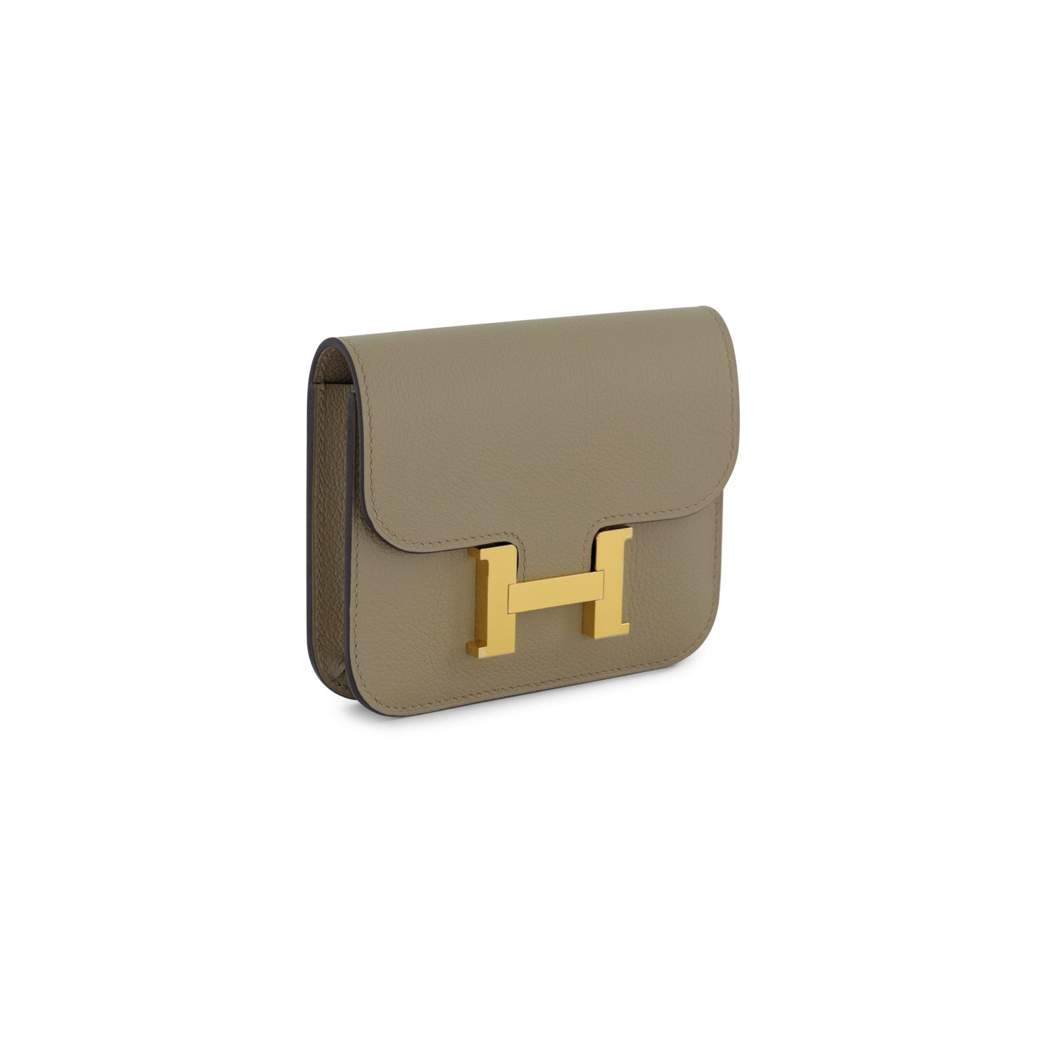 Hermès Constance Slim Wallet Beige Marfa Evercolor with Gold Hardware