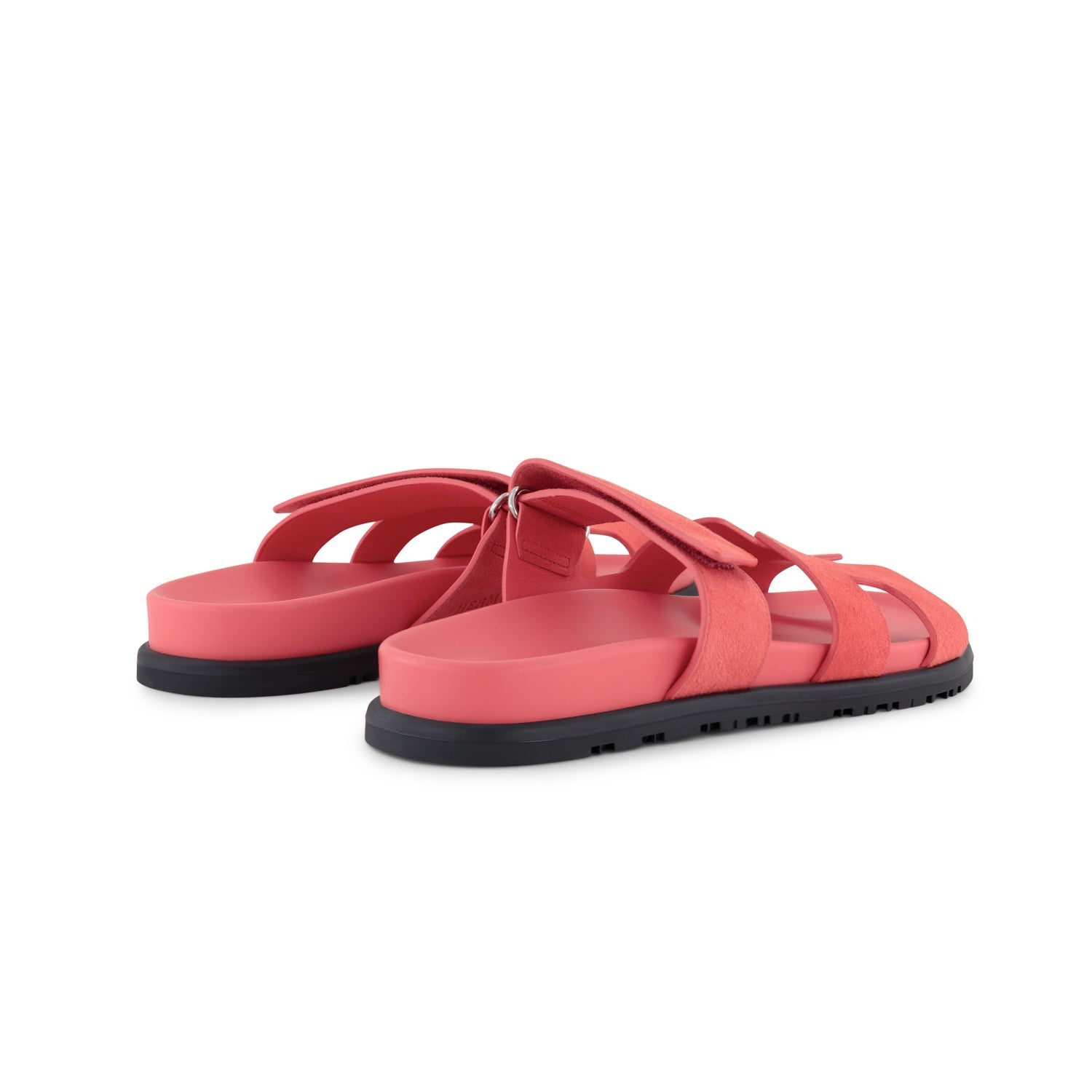 HERMÈS Chypre Sandals Rose Vermillion Chèvre Velours