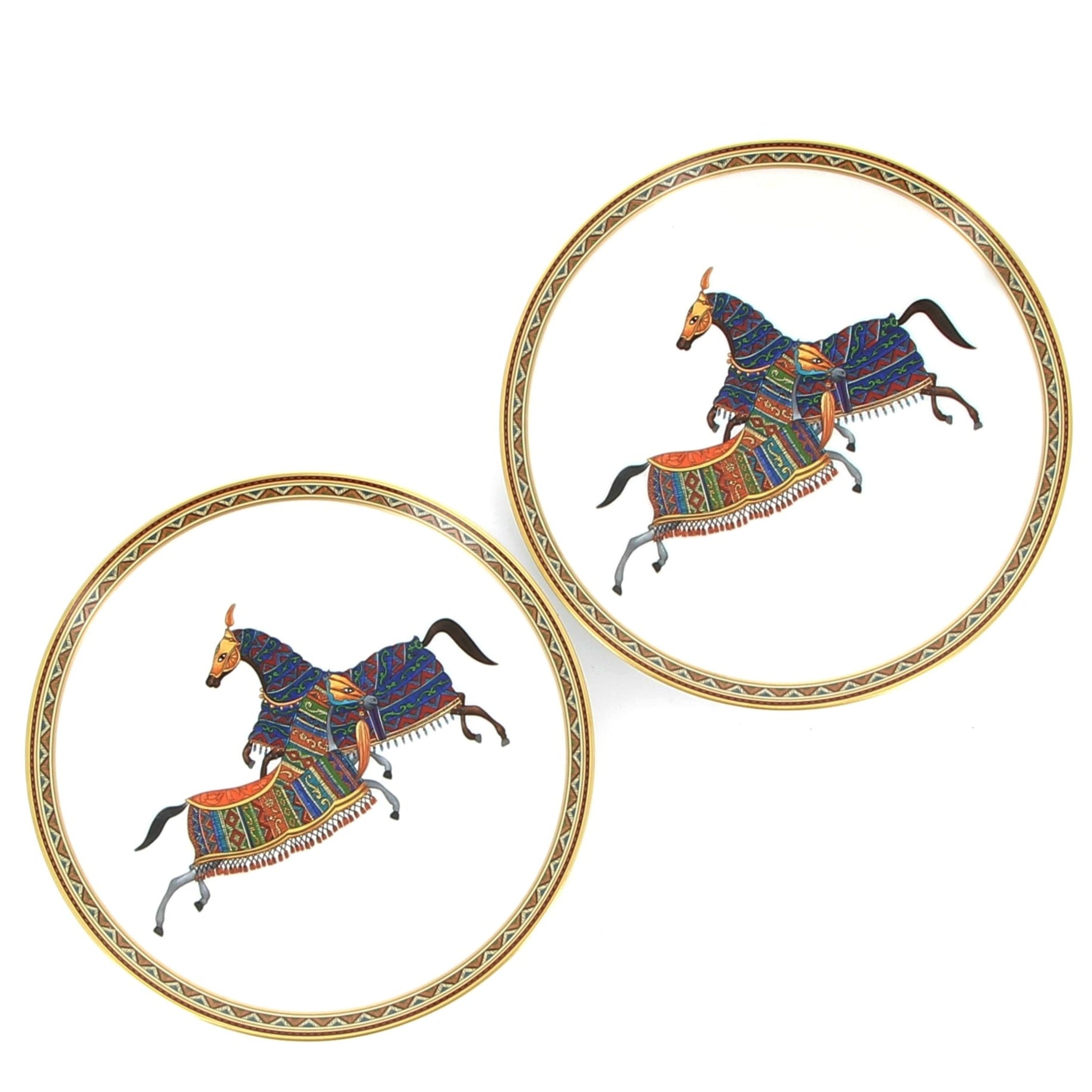HERMÈS Cheval d'Orient Dessert Plates