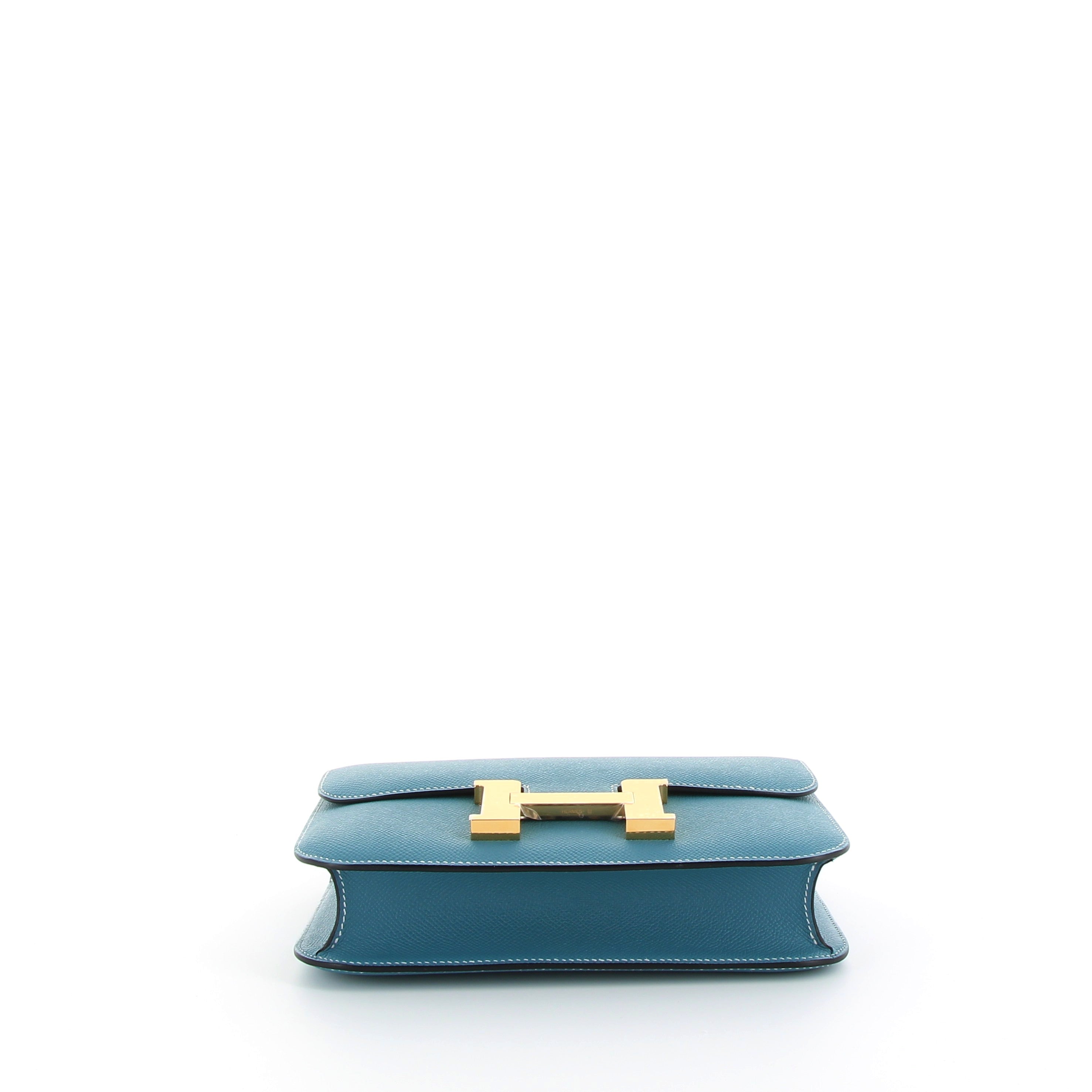 Hermès Constance 24cm in Bleu Jean Epsom Leather with Gold Hardware