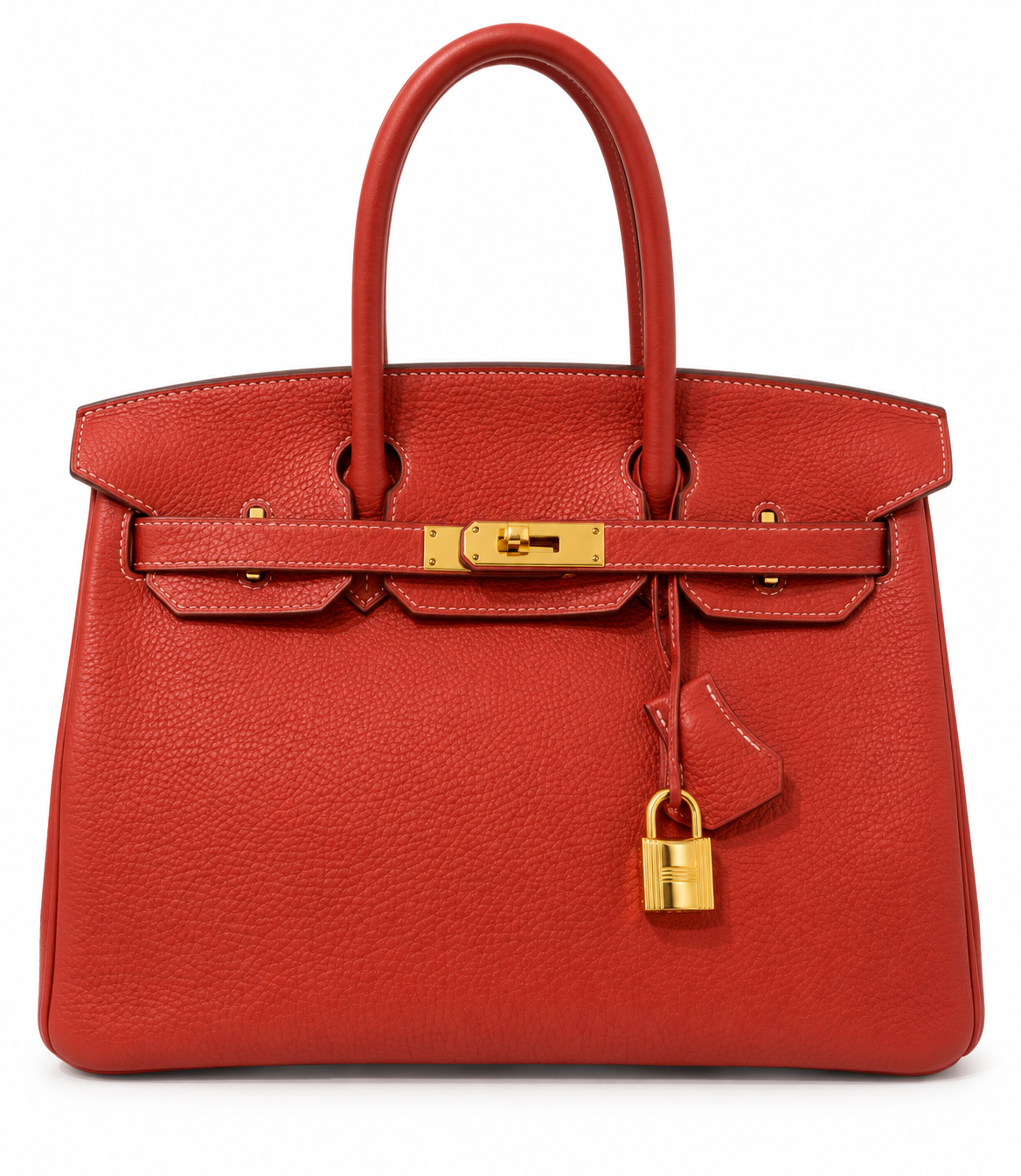 Hermès Birkin 30 Rouge Sanguine Clémence Gold Hardware 2011