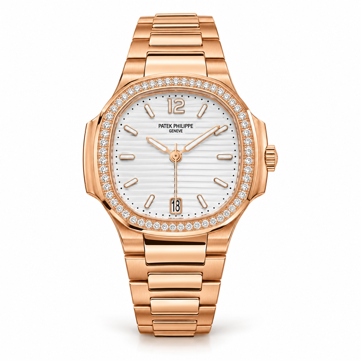 Patek Philippe Nautilus 7118/1200R-001 Rose Gold White Dial