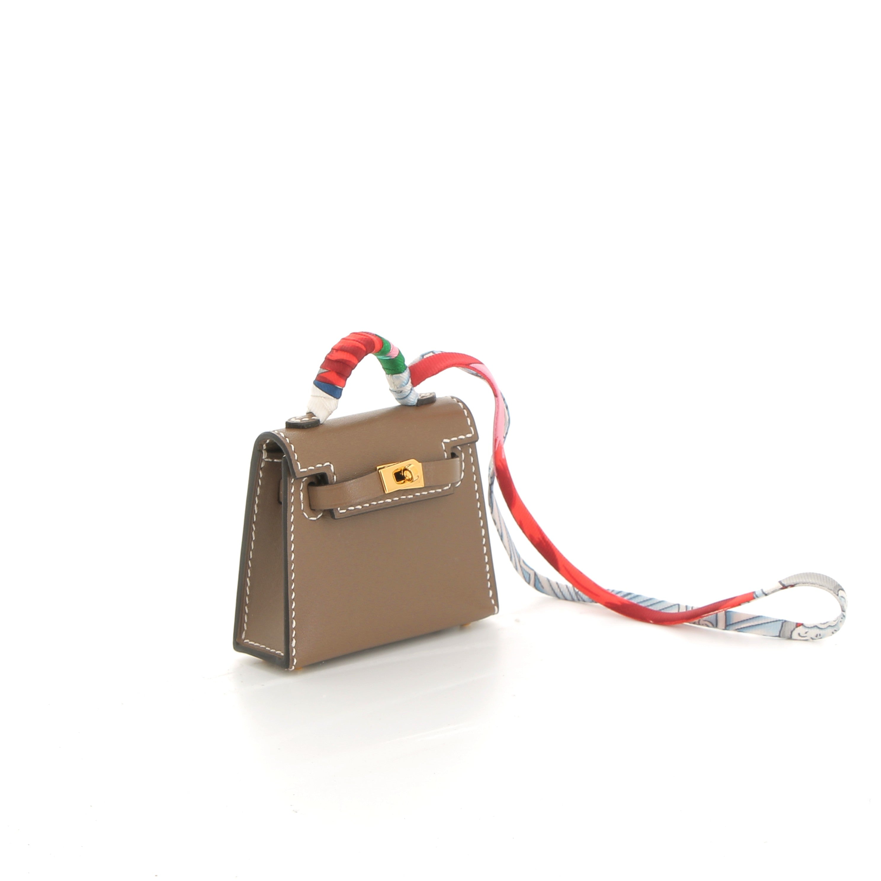 HERMÈS Charms Kelly Twilly Étoupe