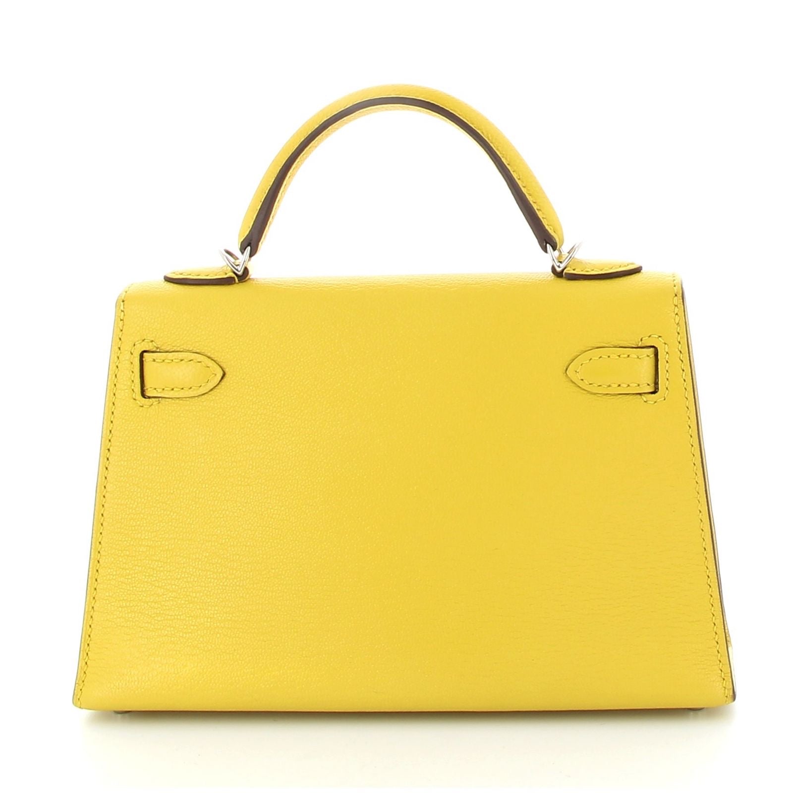 Hermès Kelly 20 Sellier Verso – Jaune Naples / Beton Chevre Leather | U Stamp