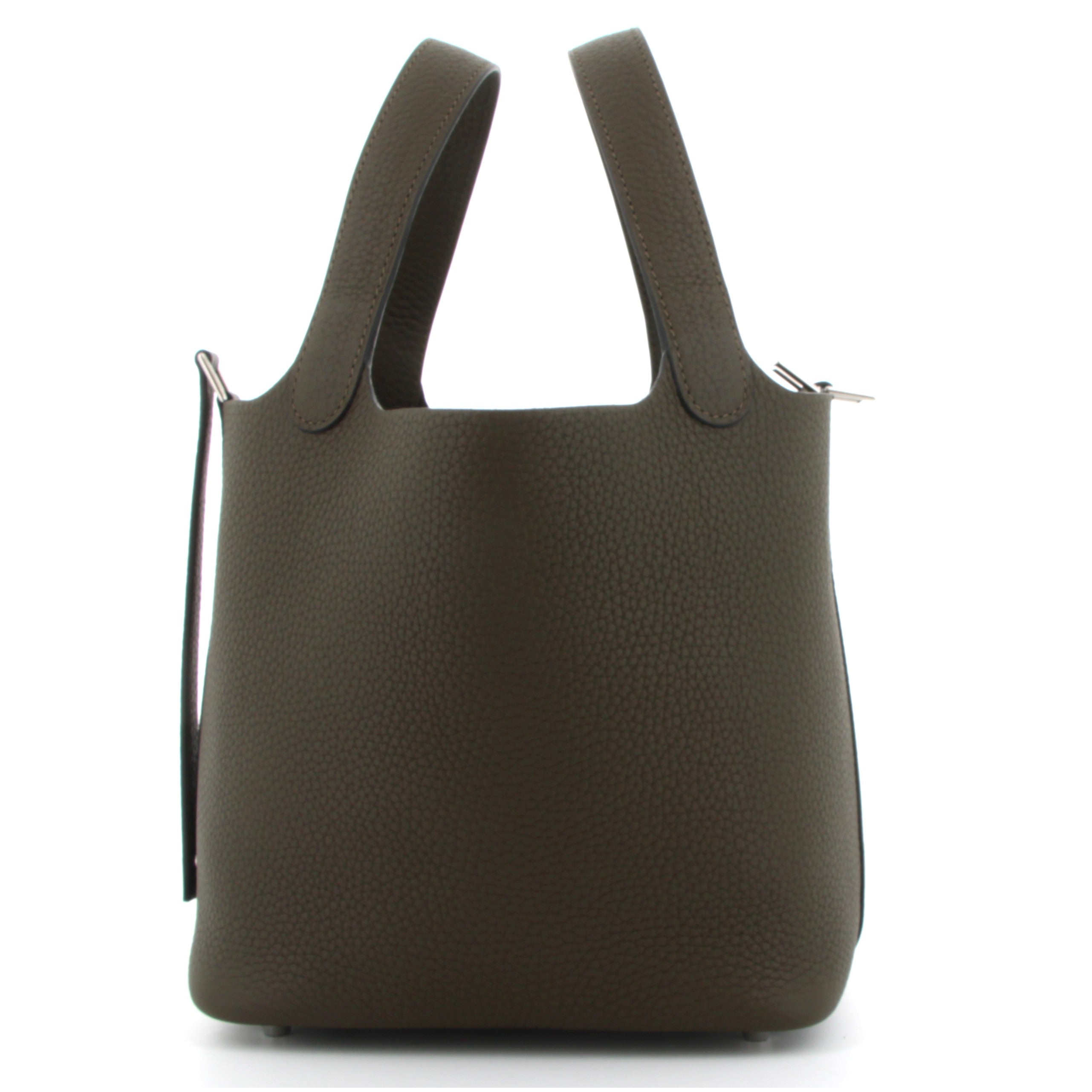 HERMES Picotin 18 Vert Loden Taurillon Clemence Palladium Hardware