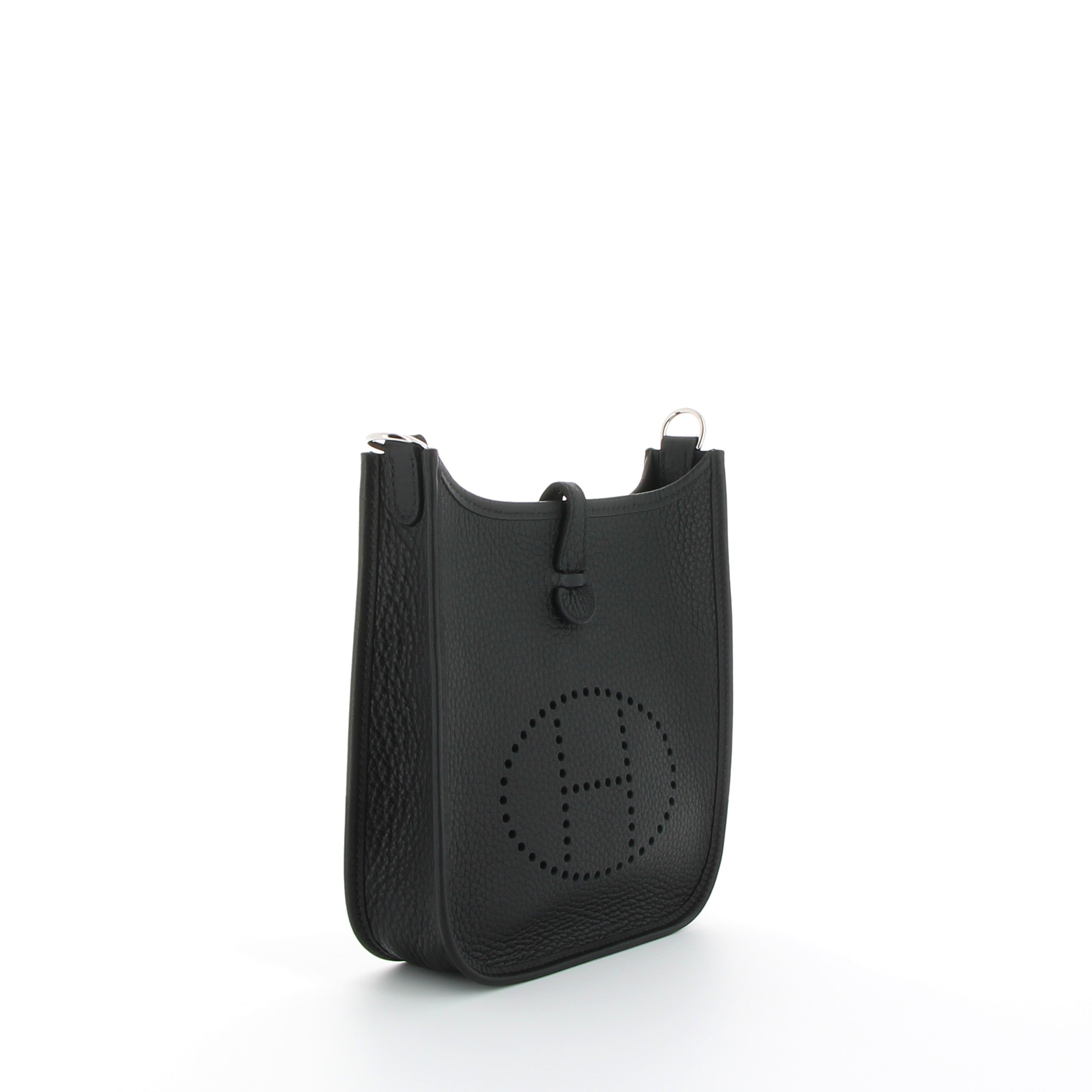 Hermès Mini Evelyne 16cm Black Taurillon Clemence with Palladium Hardware