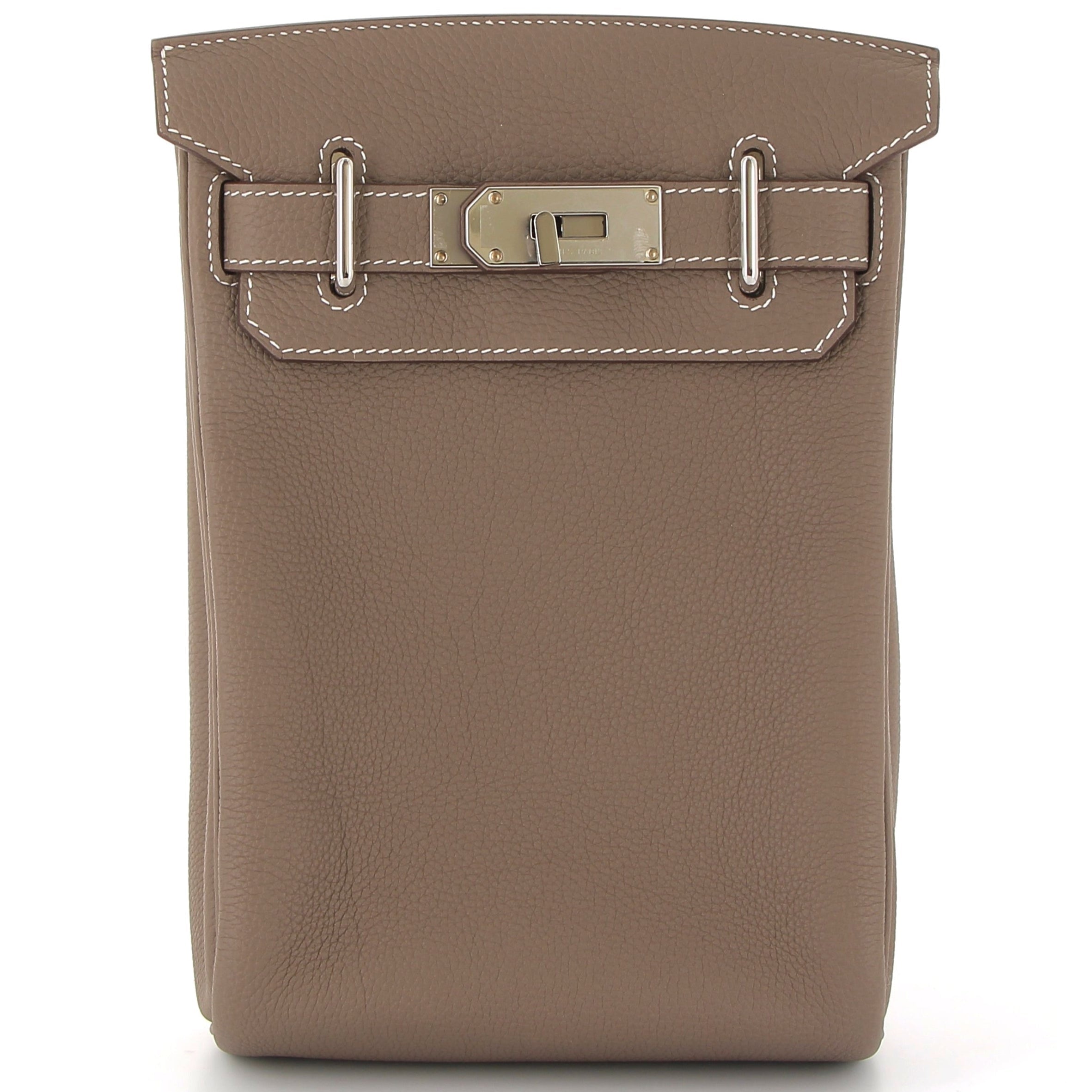 HERMES Hac à Dos Étoupe Togo leather Palladium hardware