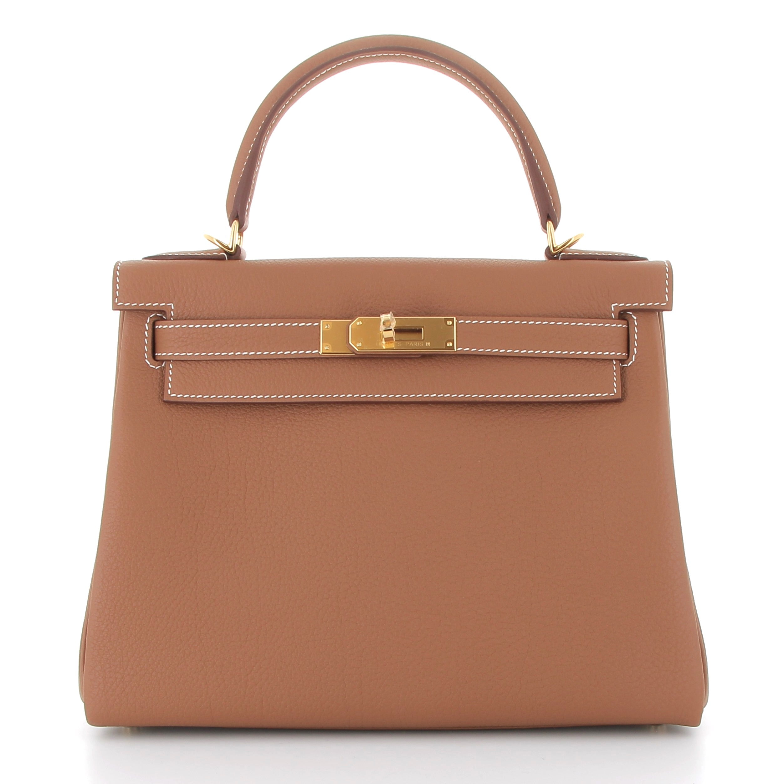 HERMES Kelly 28 Gold Togo Gold Hardware