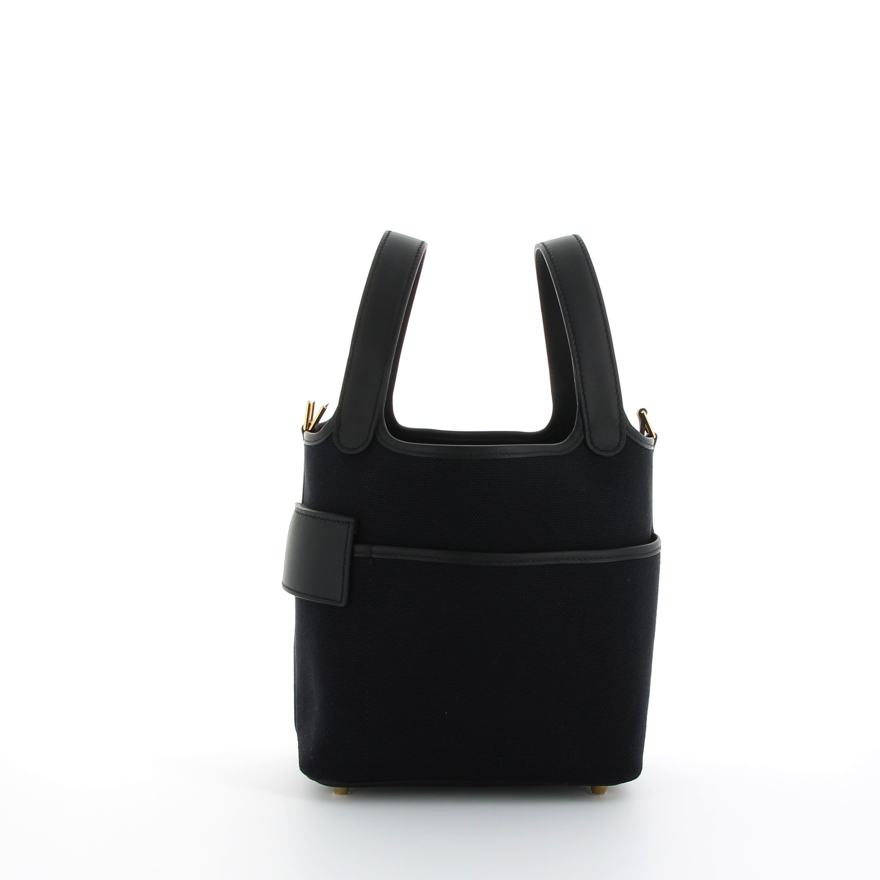 Hermès Picotin 18cm in Black Crago with Gold Hardware