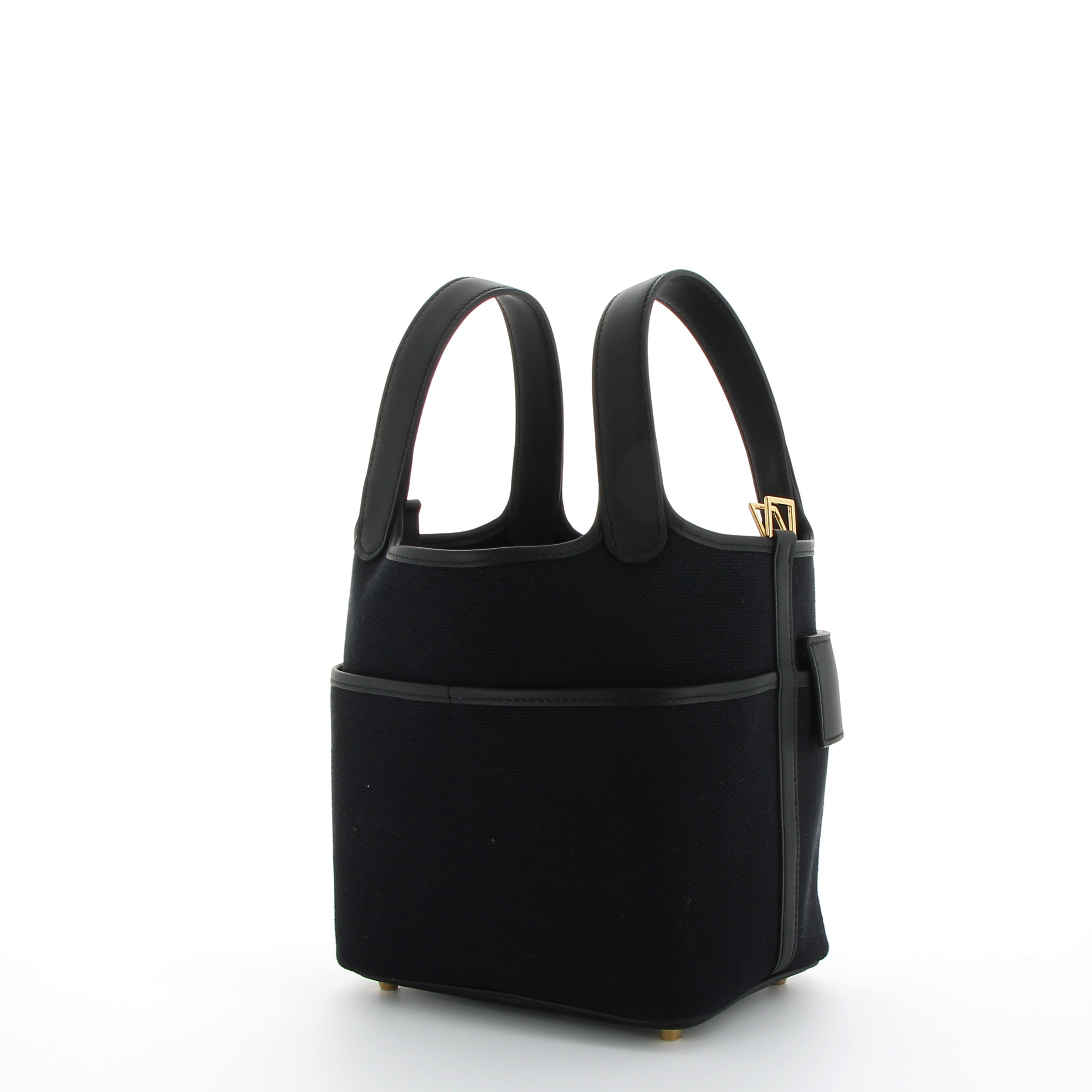 Hermès Picotin 18cm in Black Crago with Gold Hardware