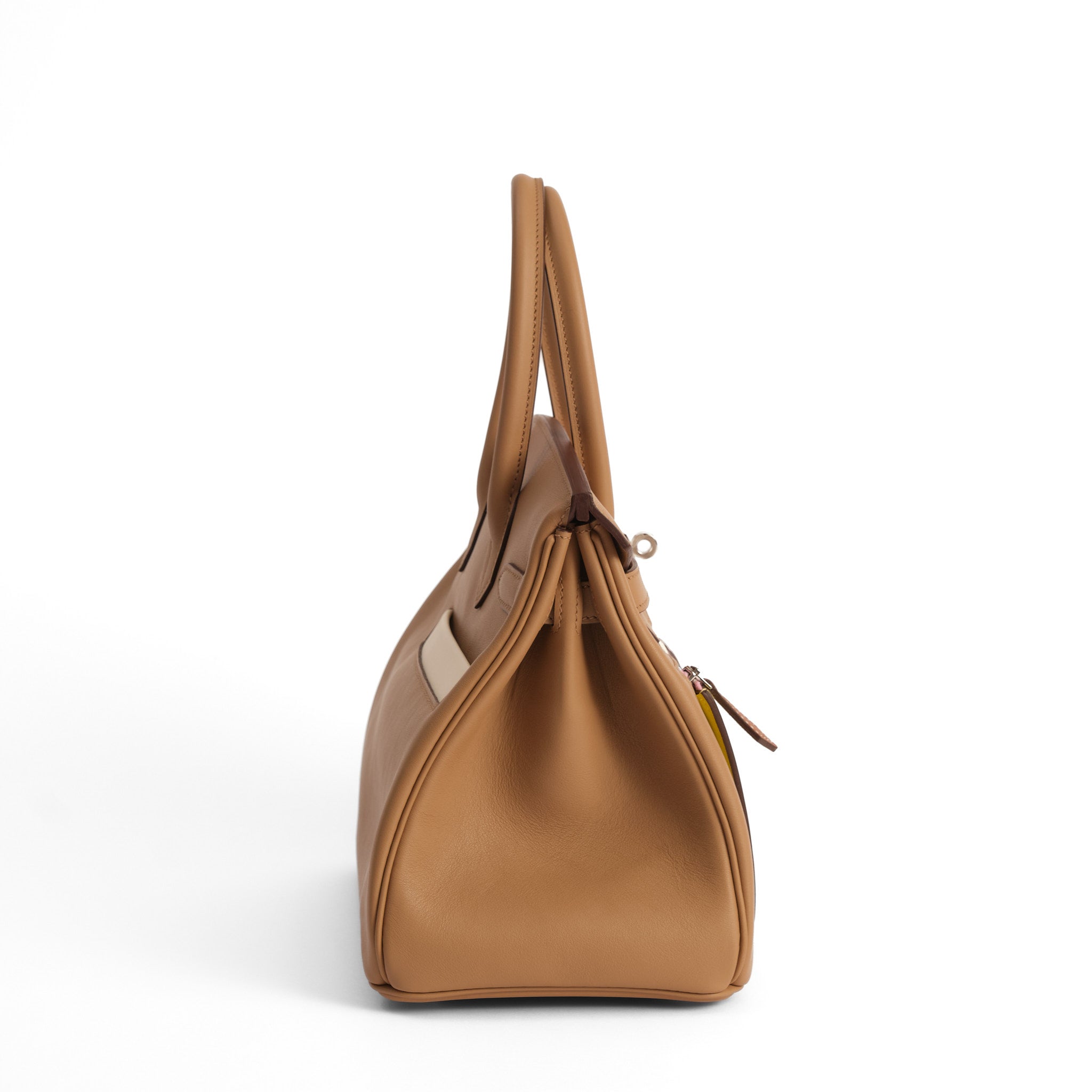 HERMÈS Birkin 30 Colormatic Chai/Lime/Bleu Brume/Cassis/Nata Swift leather Palladium hardware