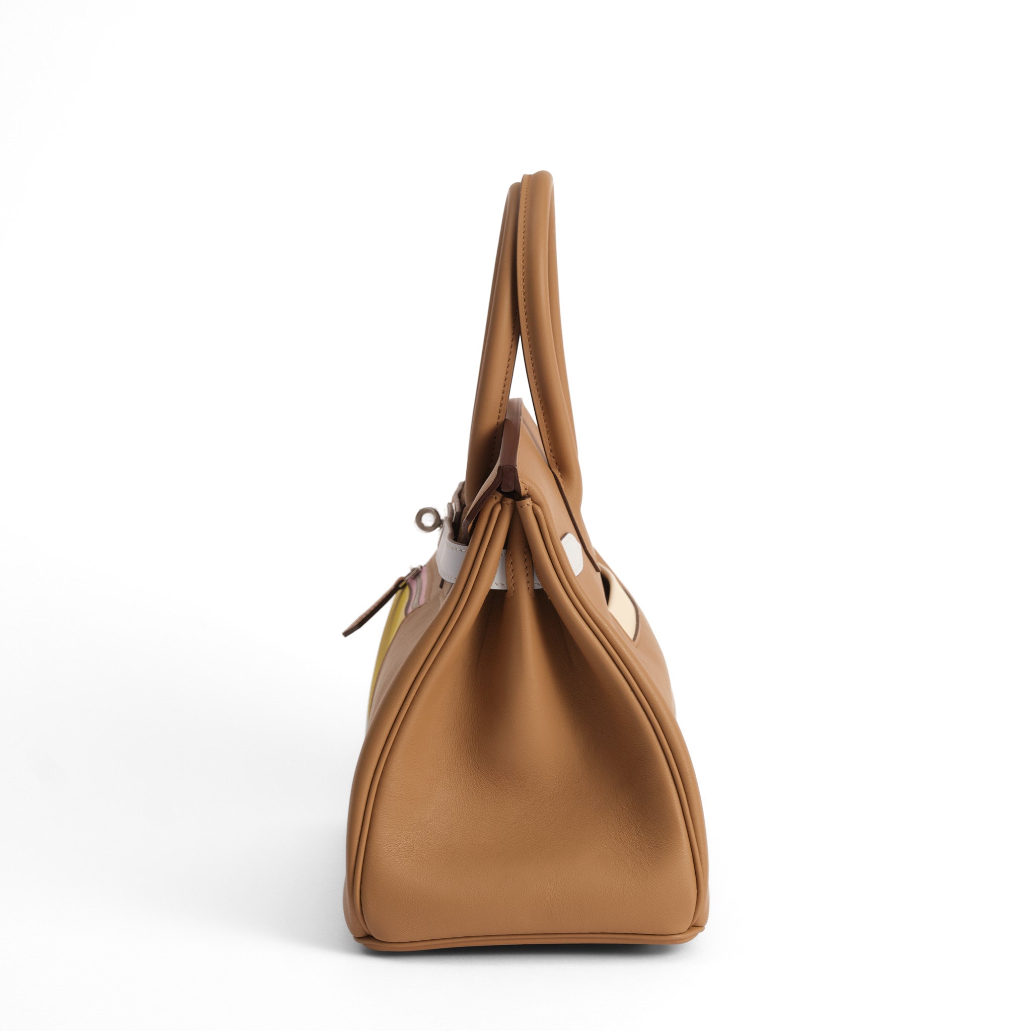 HERMÈS Birkin 30 Colormatic Chai/Lime/Bleu Brume/Cassis/Nata Swift leather Palladium hardware