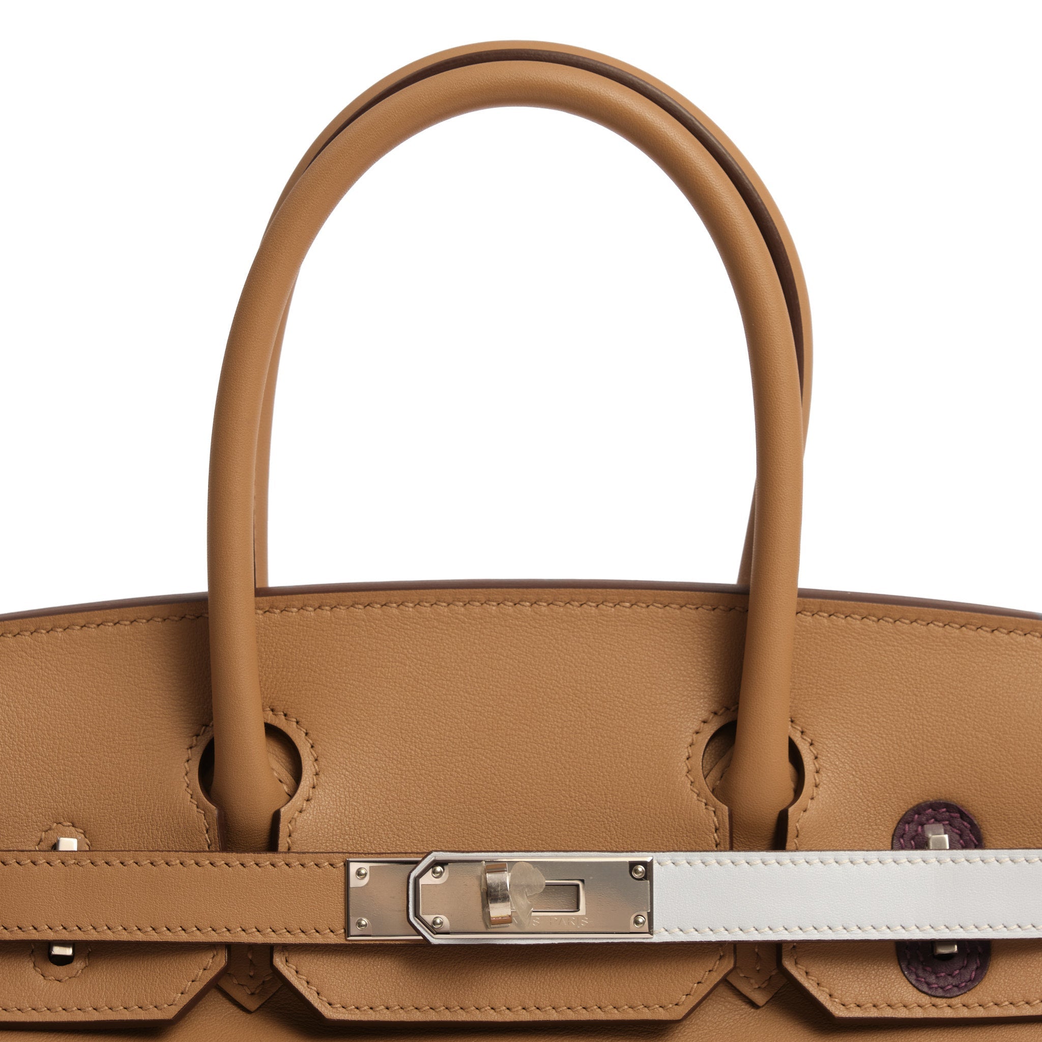 HERMÈS Birkin 30 Colormatic Chai/Lime/Bleu Brume/Cassis/Nata Swift leather Palladium hardware