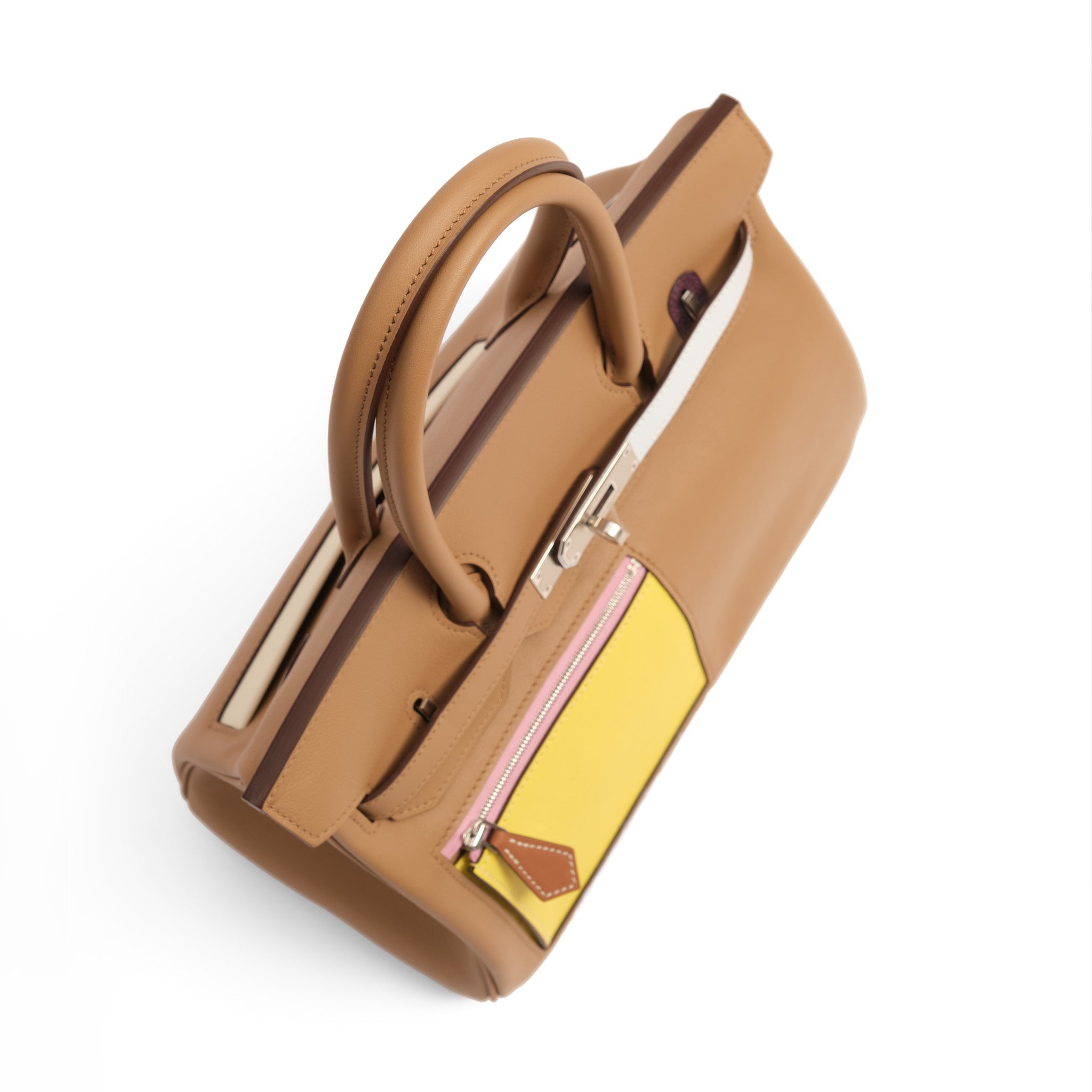 HERMÈS Birkin 30 Colormatic Chai/Lime/Bleu Brume/Cassis/Nata Swift leather Palladium hardware