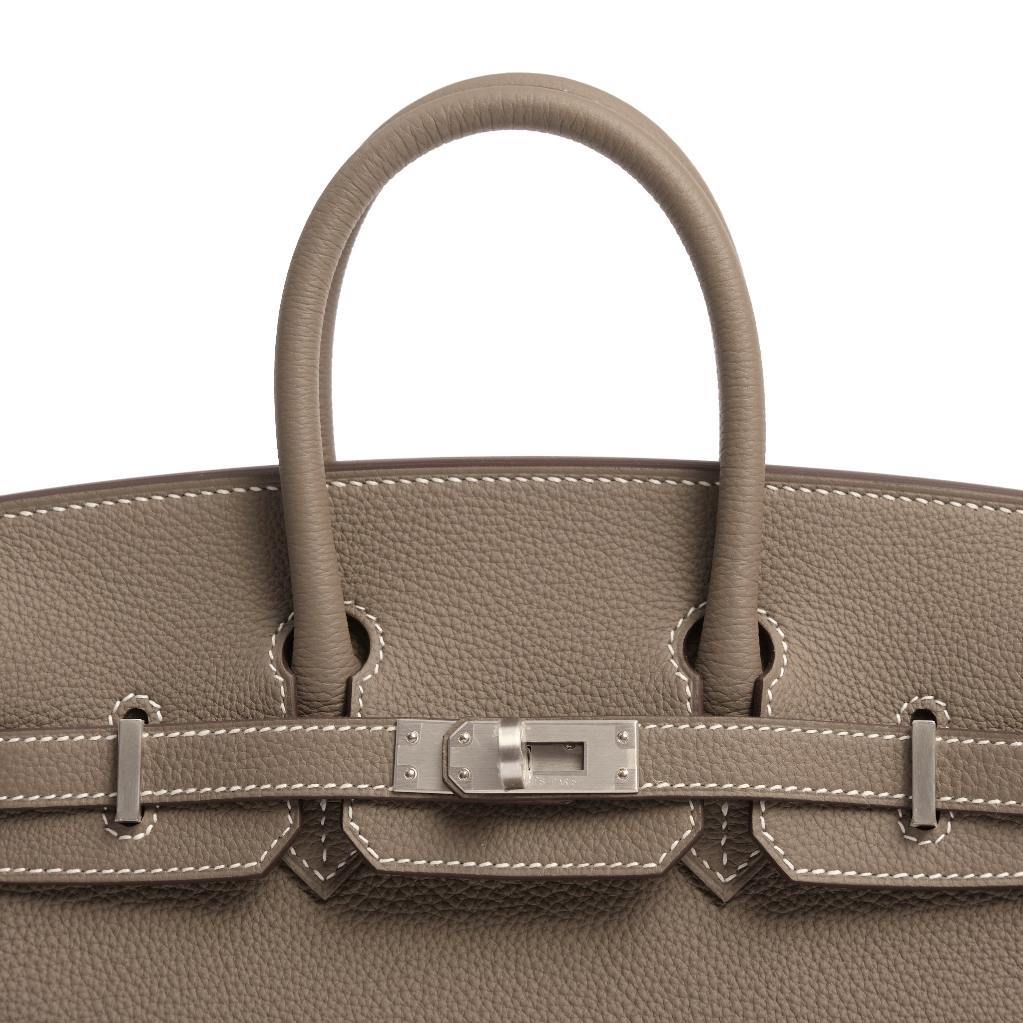 HERMES Birkin 25 Etoupe Togo Leather Brushed Palladium Hardware