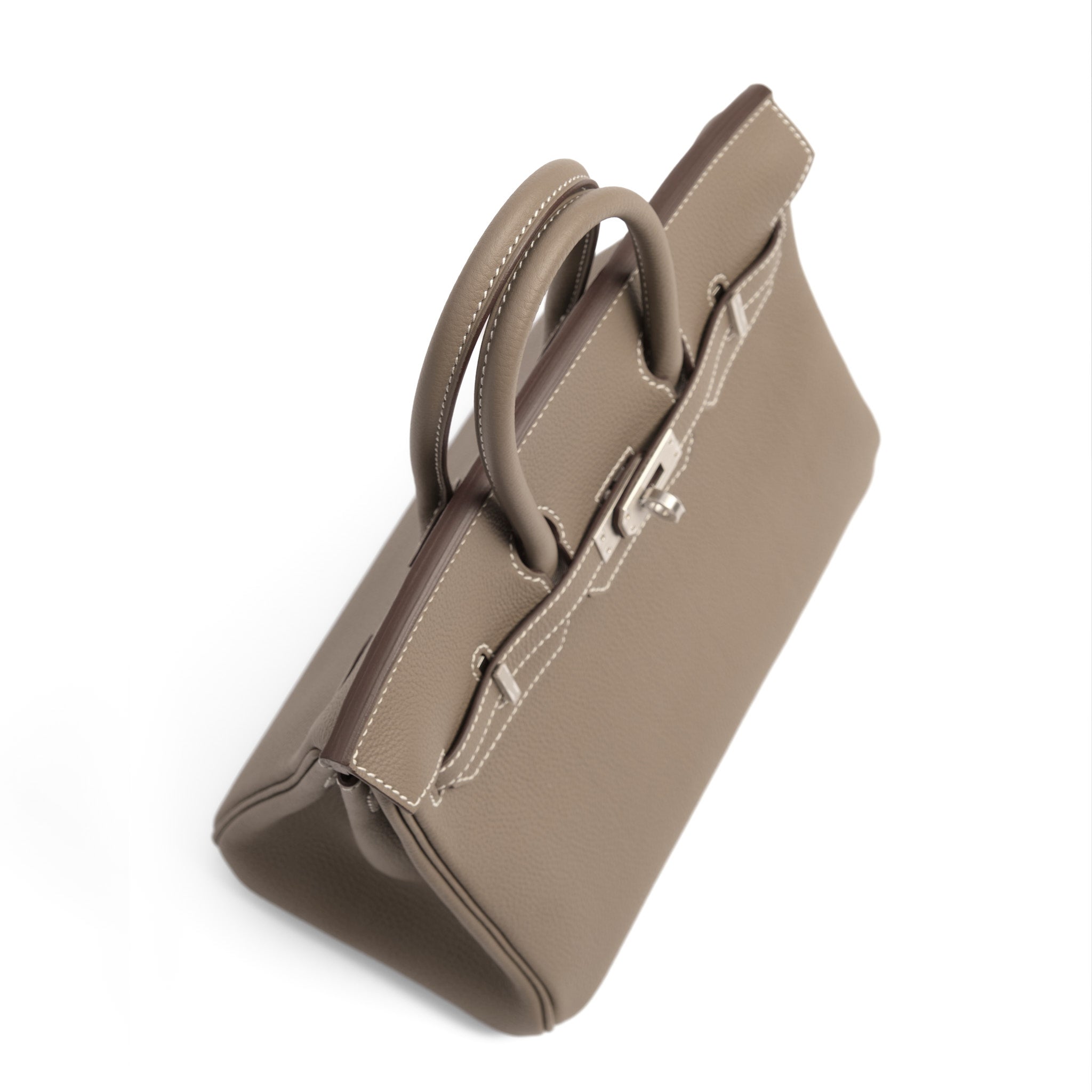 HERMES Birkin 25 Etoupe Togo Leather Brushed Palladium Hardware