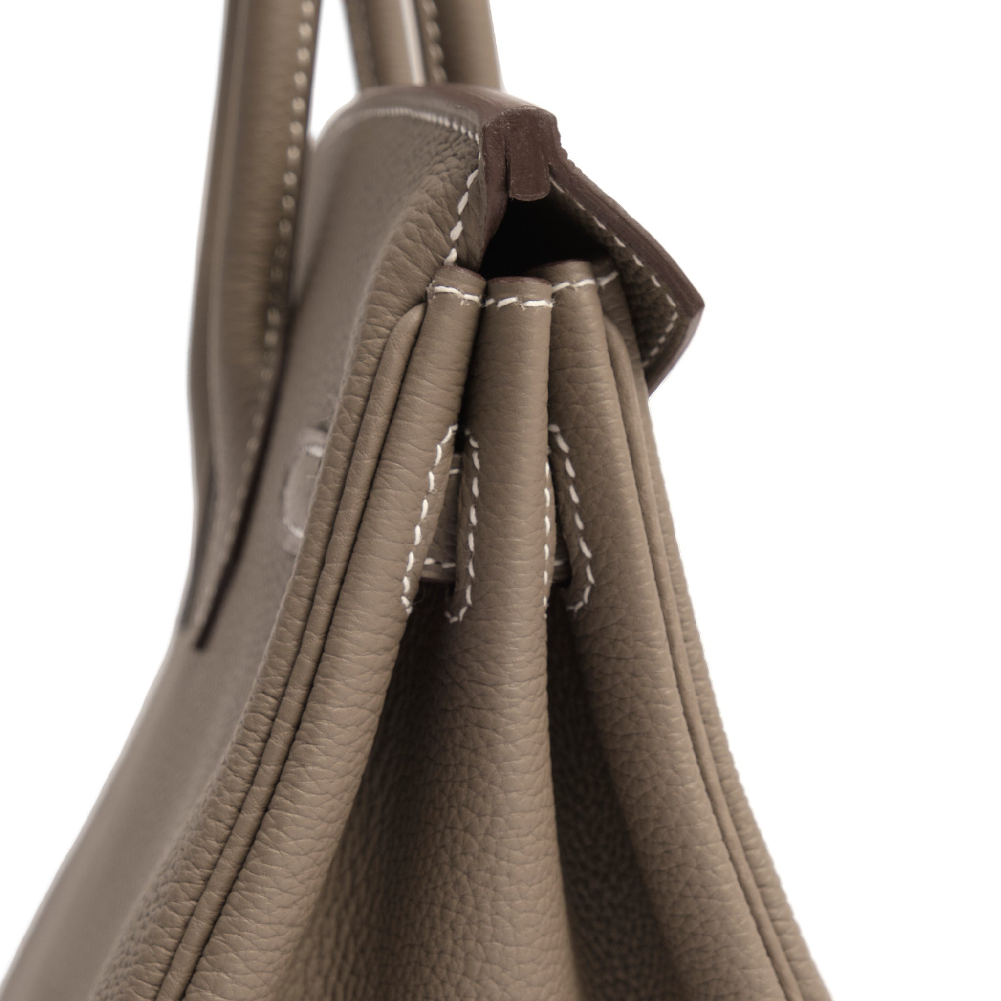 HERMES Birkin 25 Etoupe Togo Leather Brushed Palladium Hardware