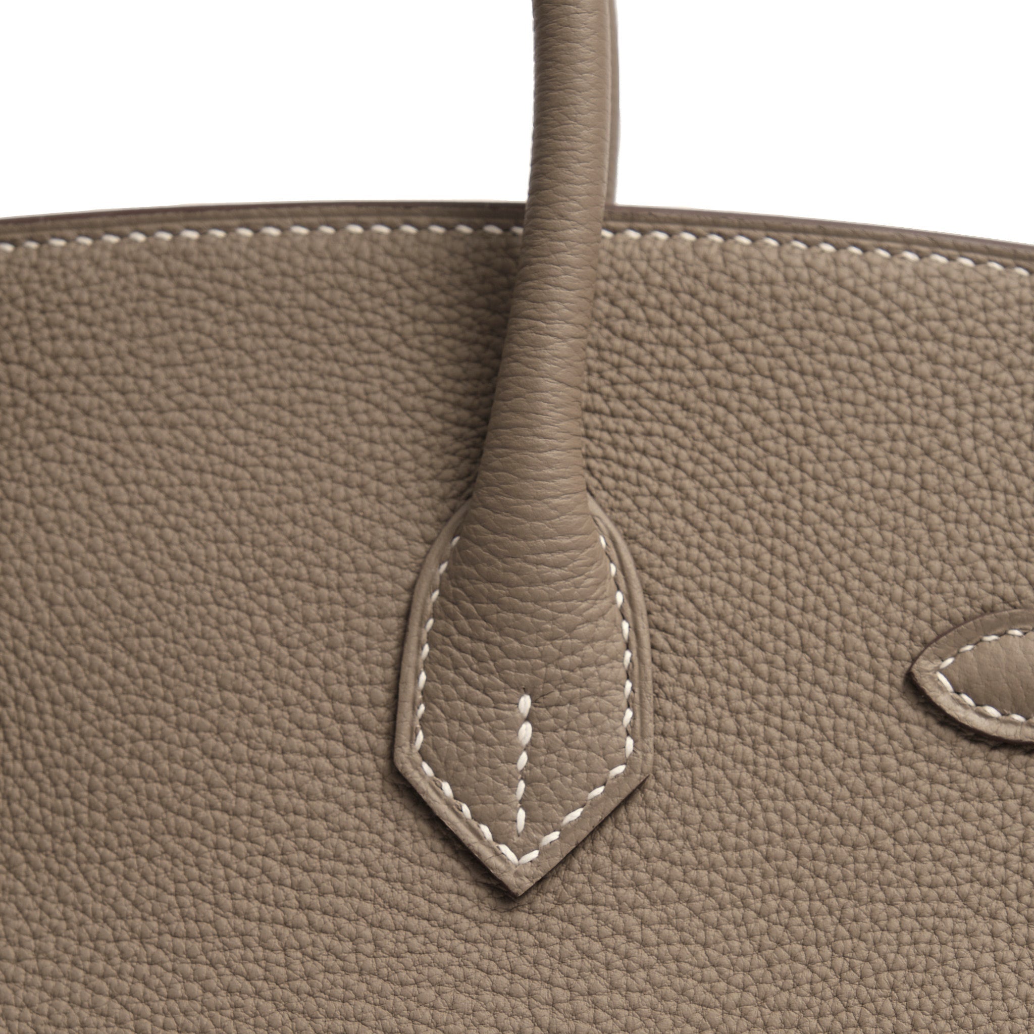 HERMES Birkin 25 Etoupe Togo Leather Brushed Palladium Hardware