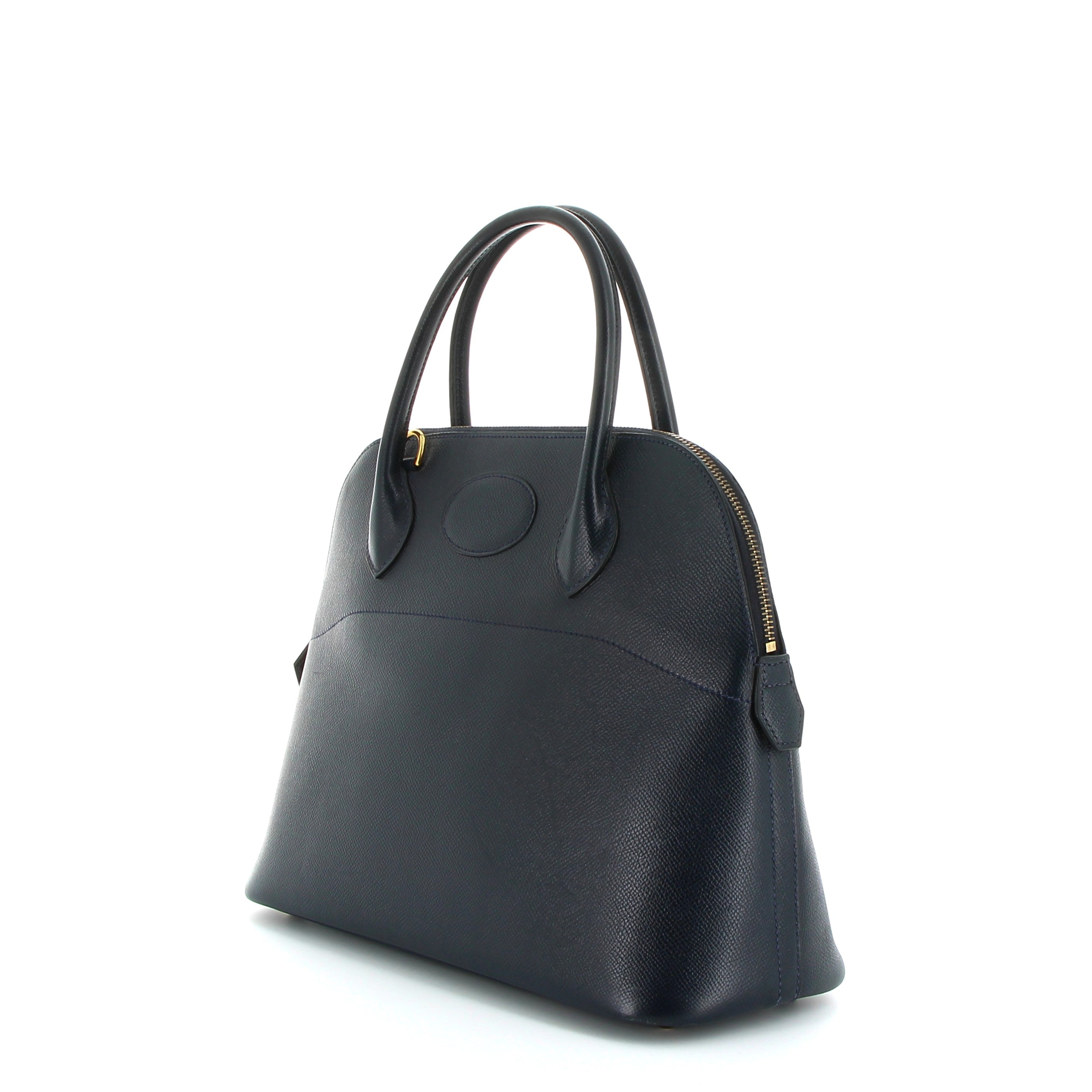 HERMÈS Bolide 30 Bleu Indigo Epsom Leather Gold Hardware (GHW)