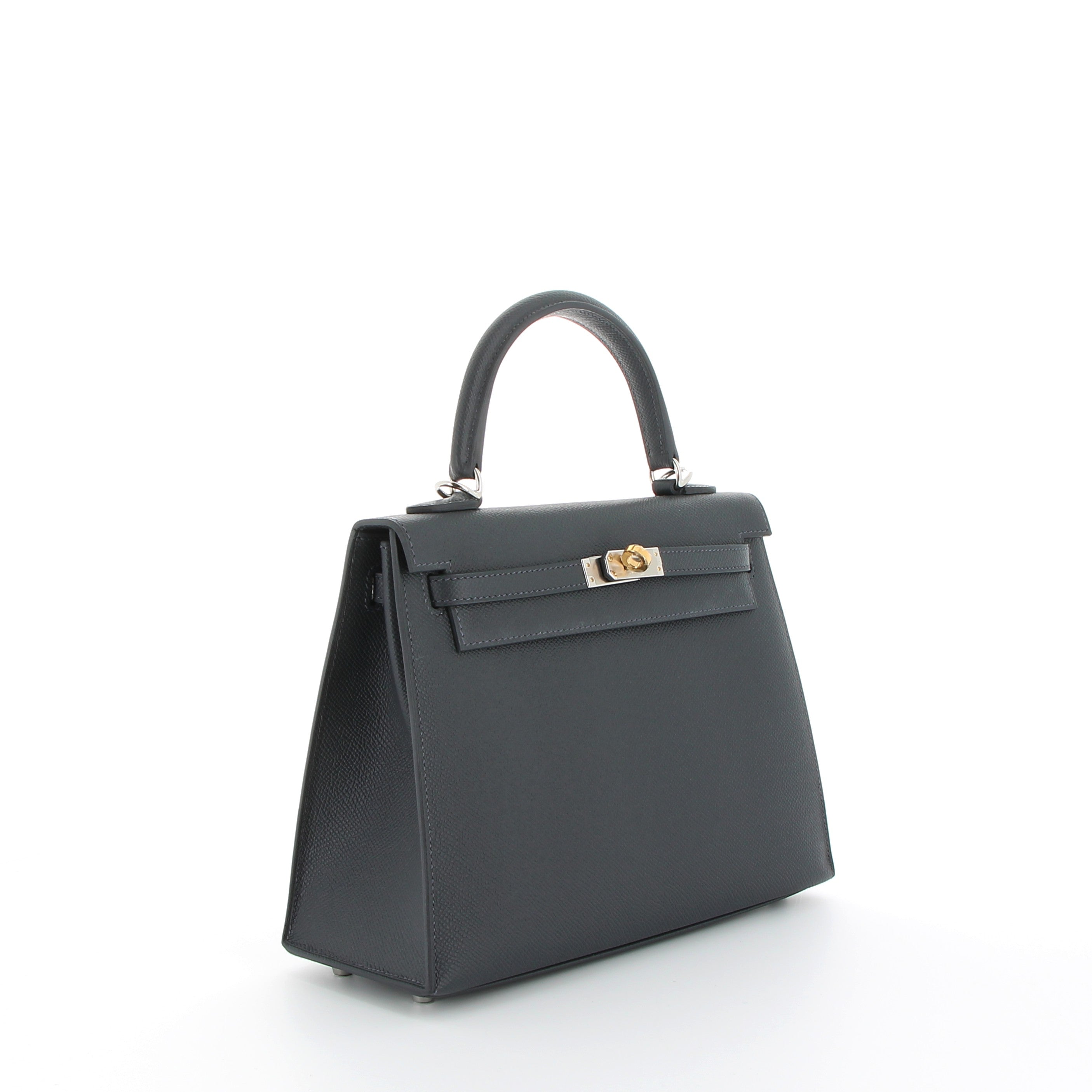 Hermès Kelly 25cm Ardoise Epsom with Electrum Hardware