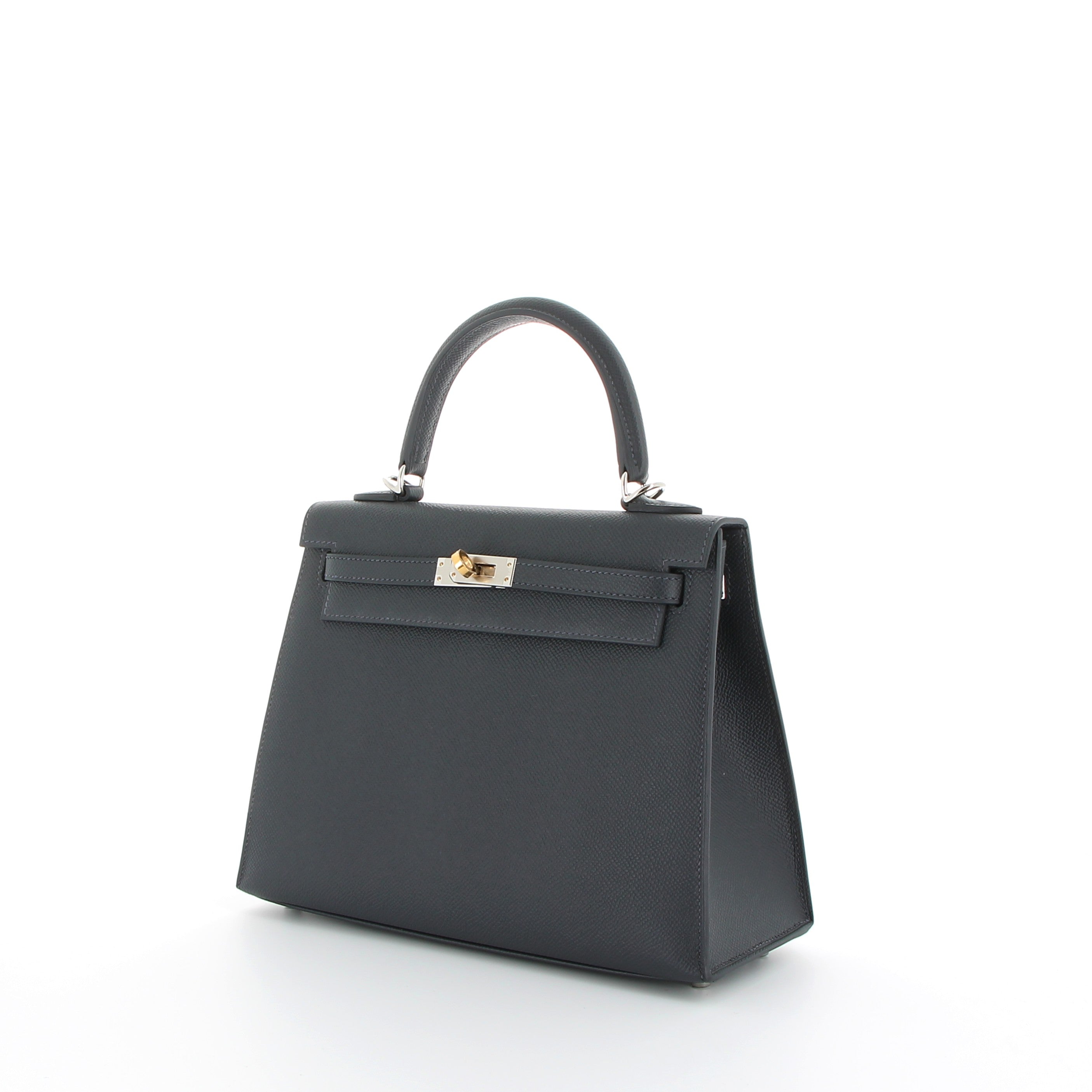 Hermès Kelly 25cm Ardoise Epsom with Electrum Hardware