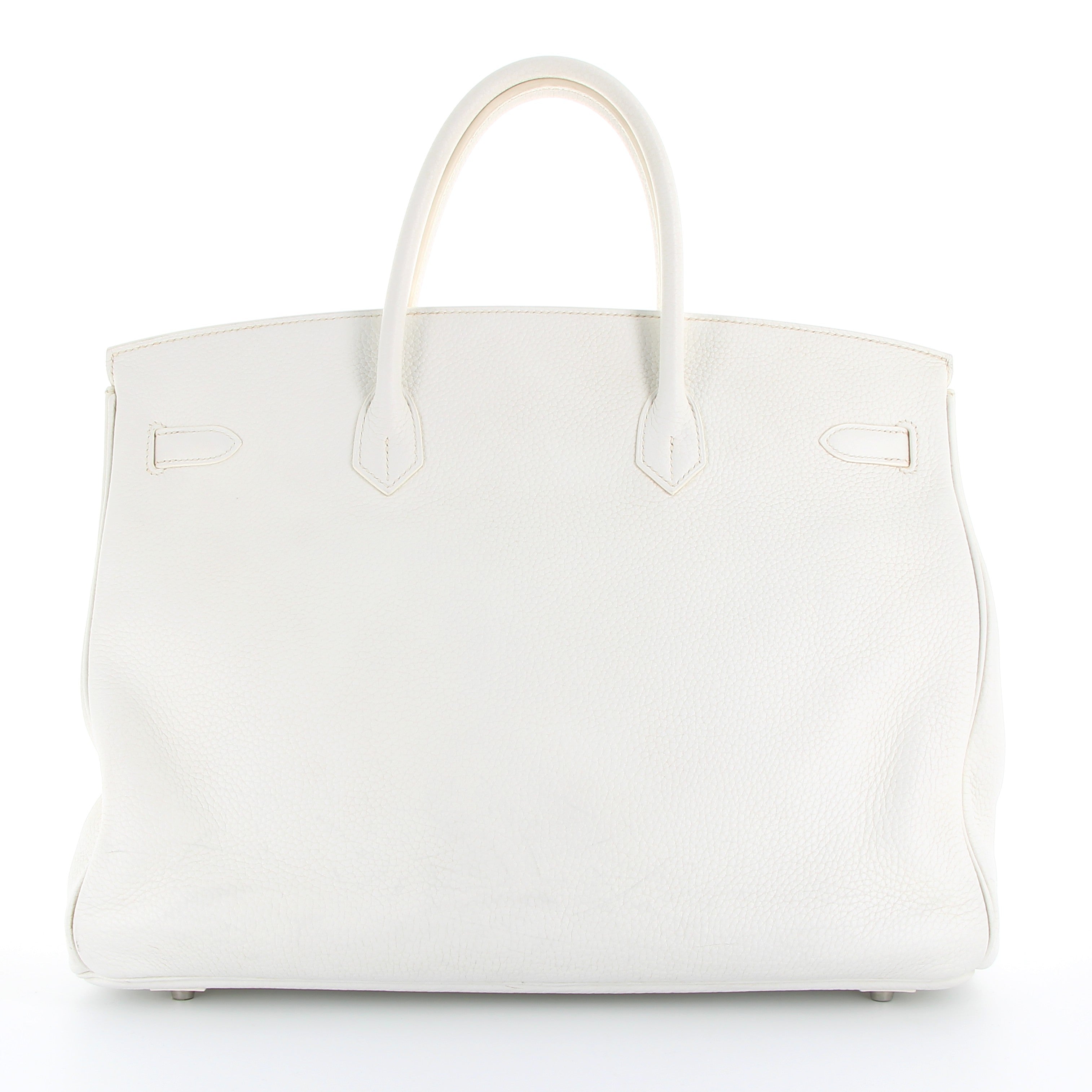 Hermès Birkin 40cm in Blanc Taurillon Clémence with Palladium Hardware