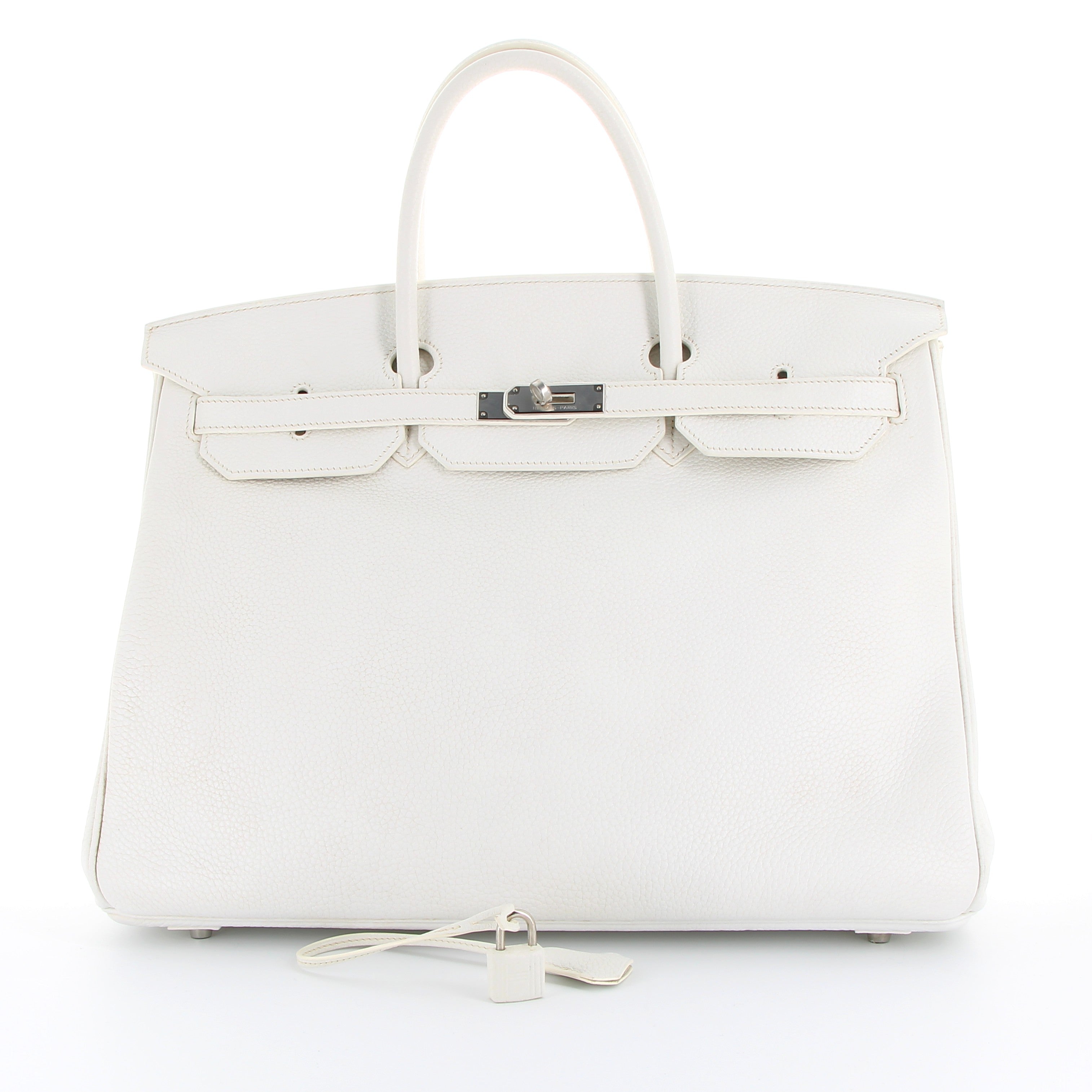 Hermès Birkin 40cm in Blanc Taurillon Clémence with Palladium Hardware