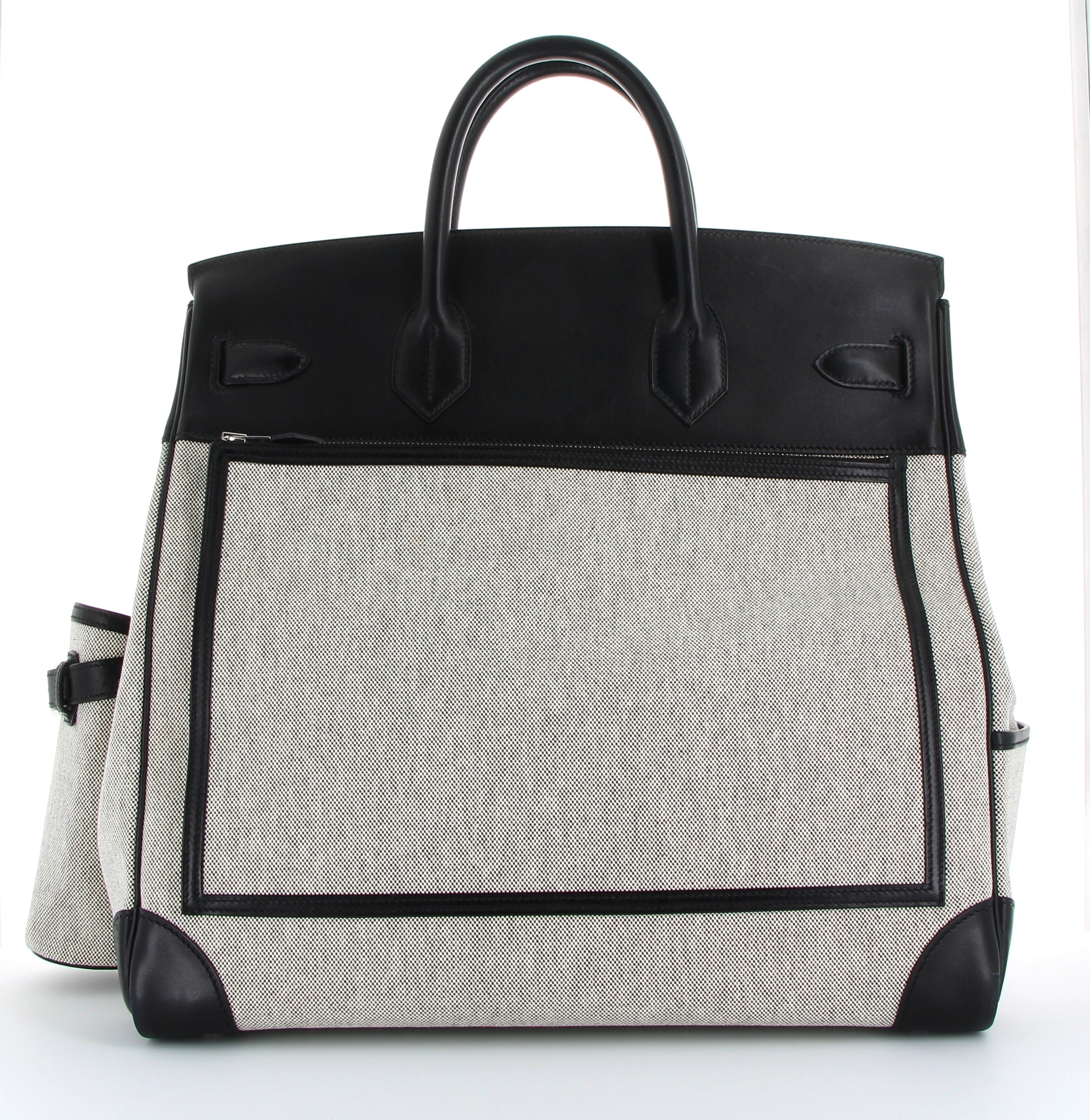 HERMES HAC Birkin 40 Cargo Noir Palladium Hardware