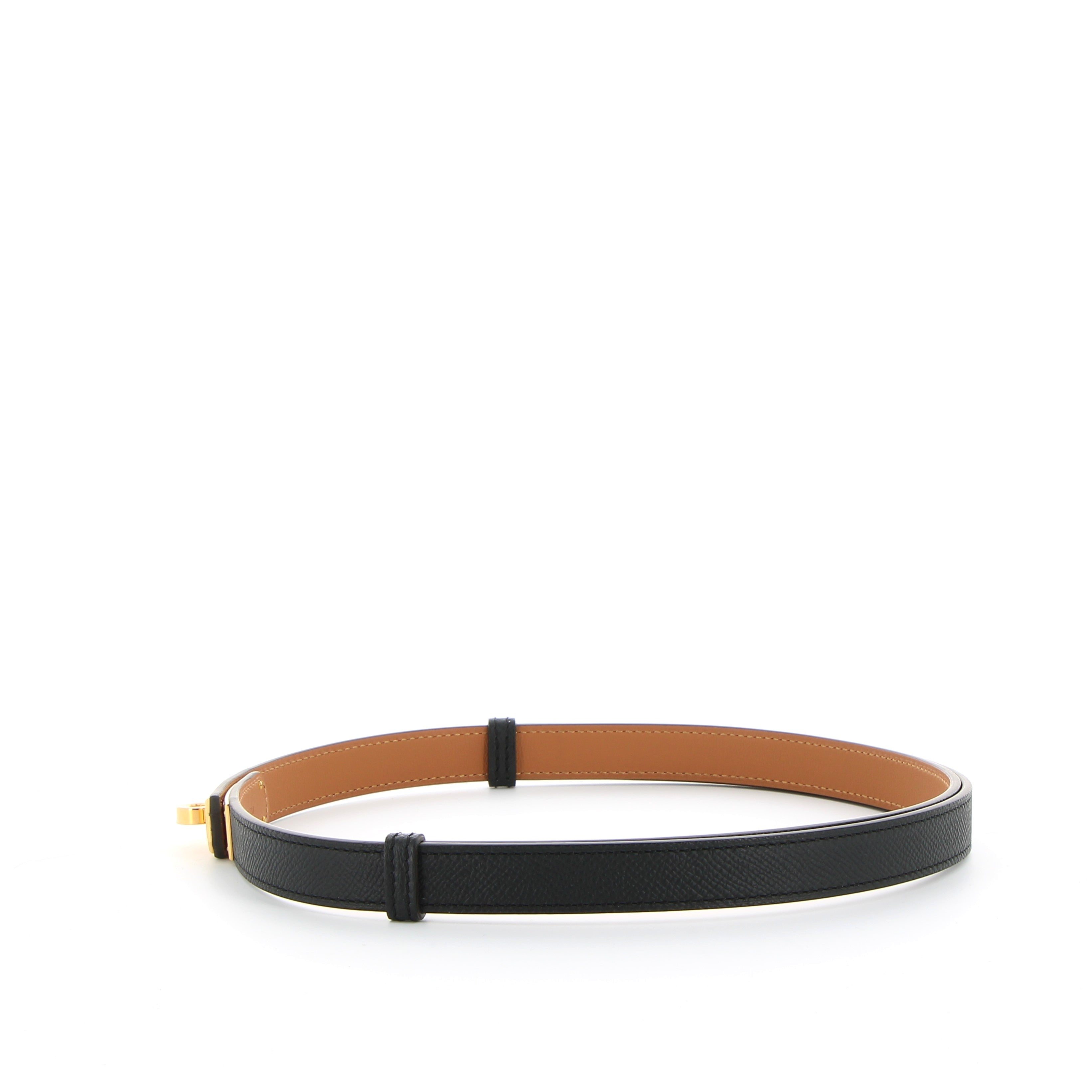 Hermès Kelly Belt 18 in Black Epsom & Gold Hardware