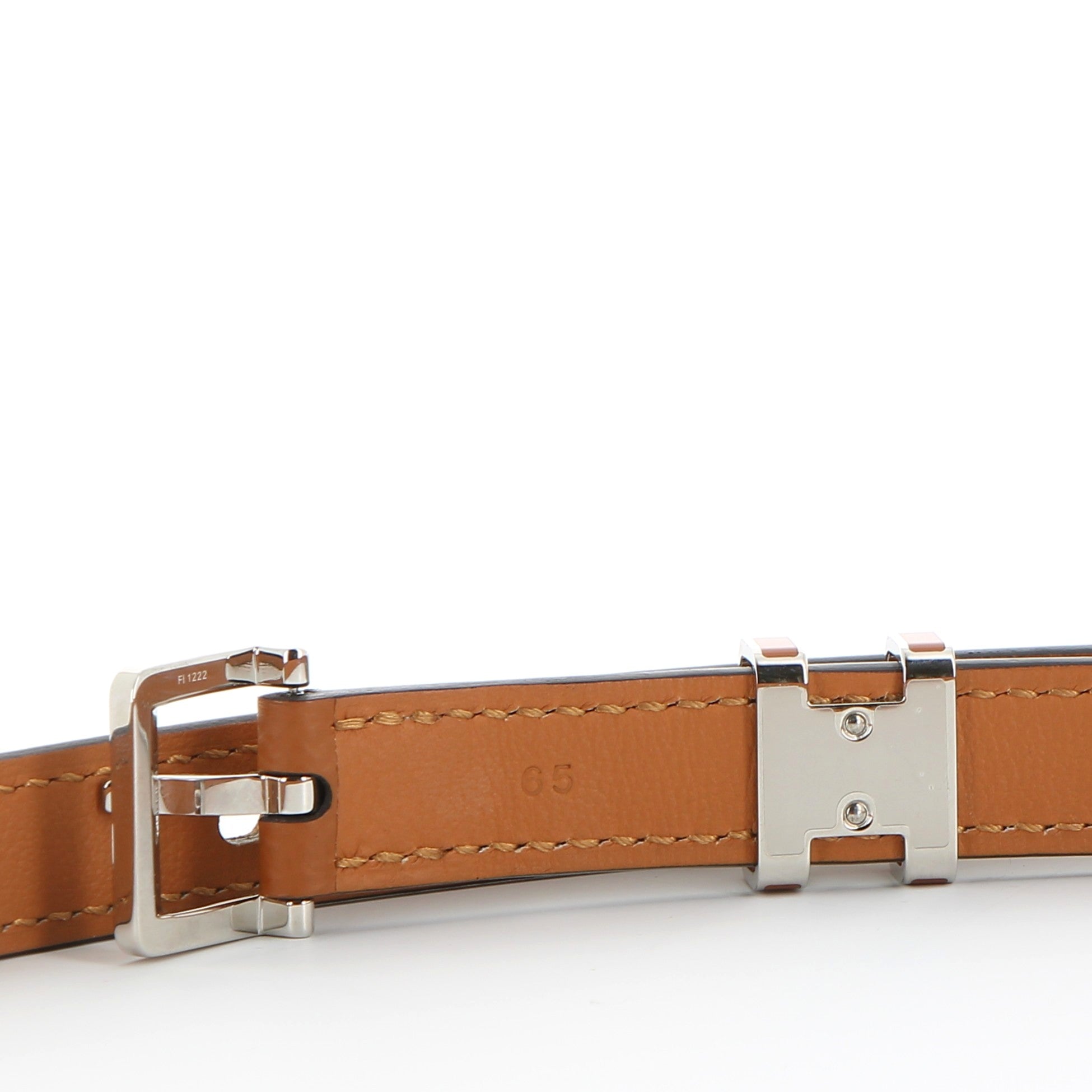 Hermés Pop H 15 Belt Gold Epsom with Palladium Hardware