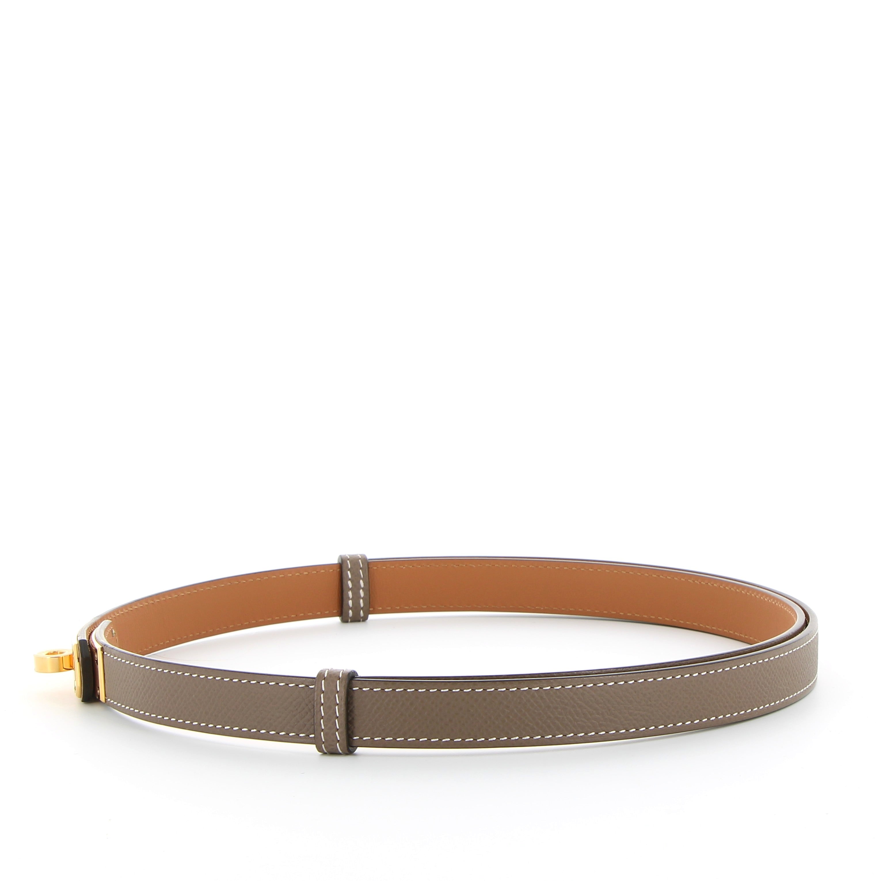 Hermès Kelly Belt Etoupe Epsom with Gold Hardware