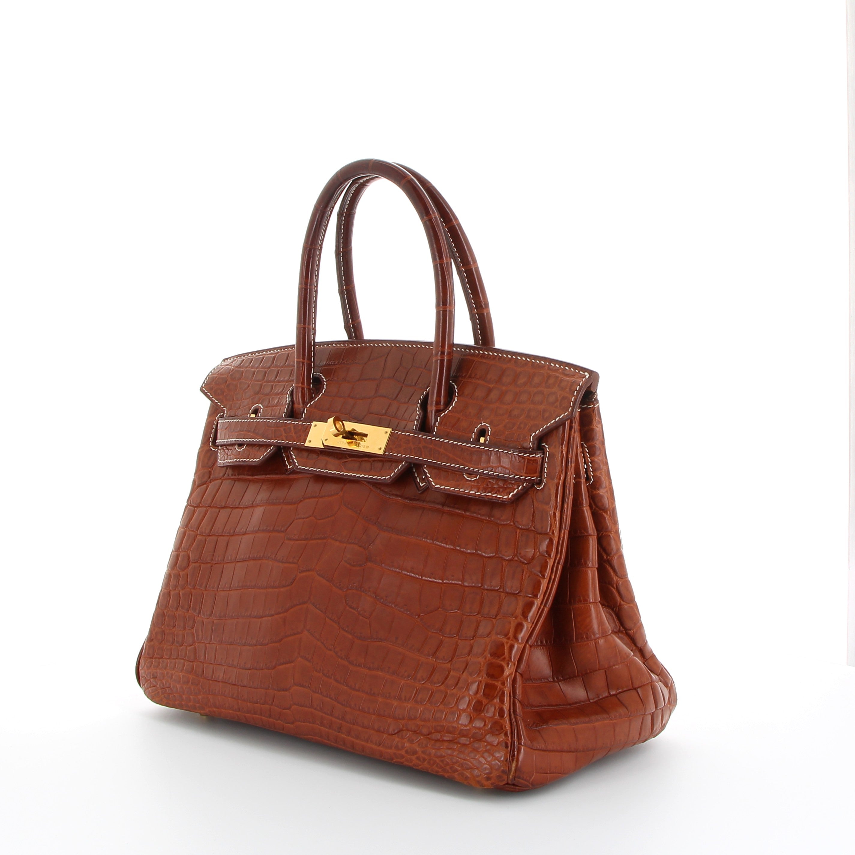 Hermès Birkin 30cm in Fauve Matte Crocodille Niloticus with Gold Hardware