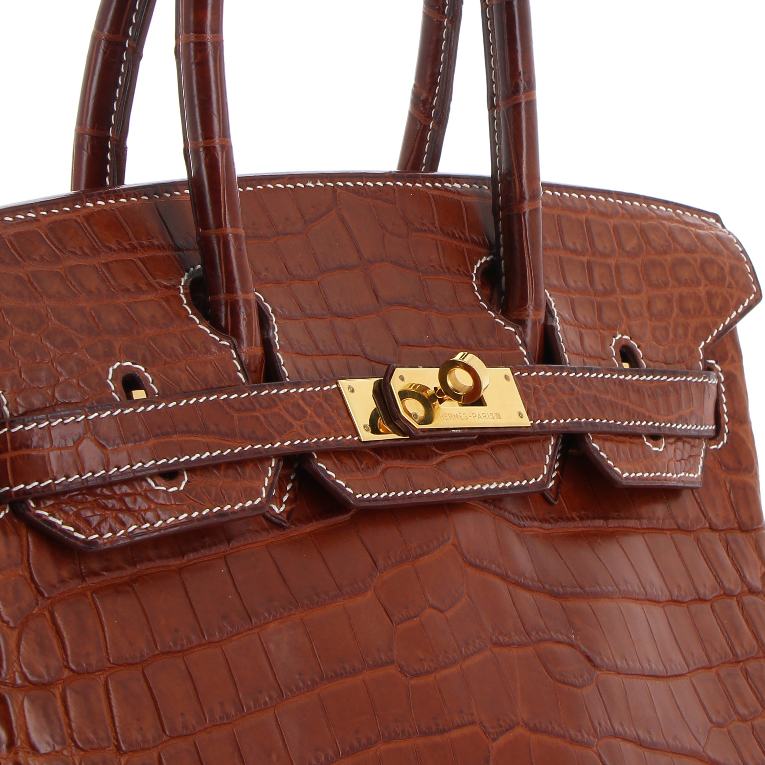 Hermès Birkin 30cm in Fauve Matte Crocodille Niloticus with Gold Hardware