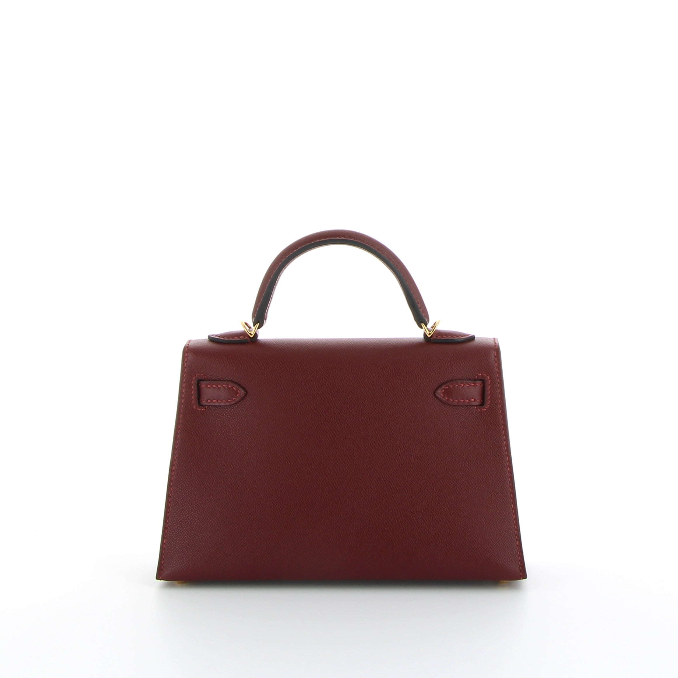 Hermès Mini Kelly 20cm Bordeaux Epsom with Gold Hardware