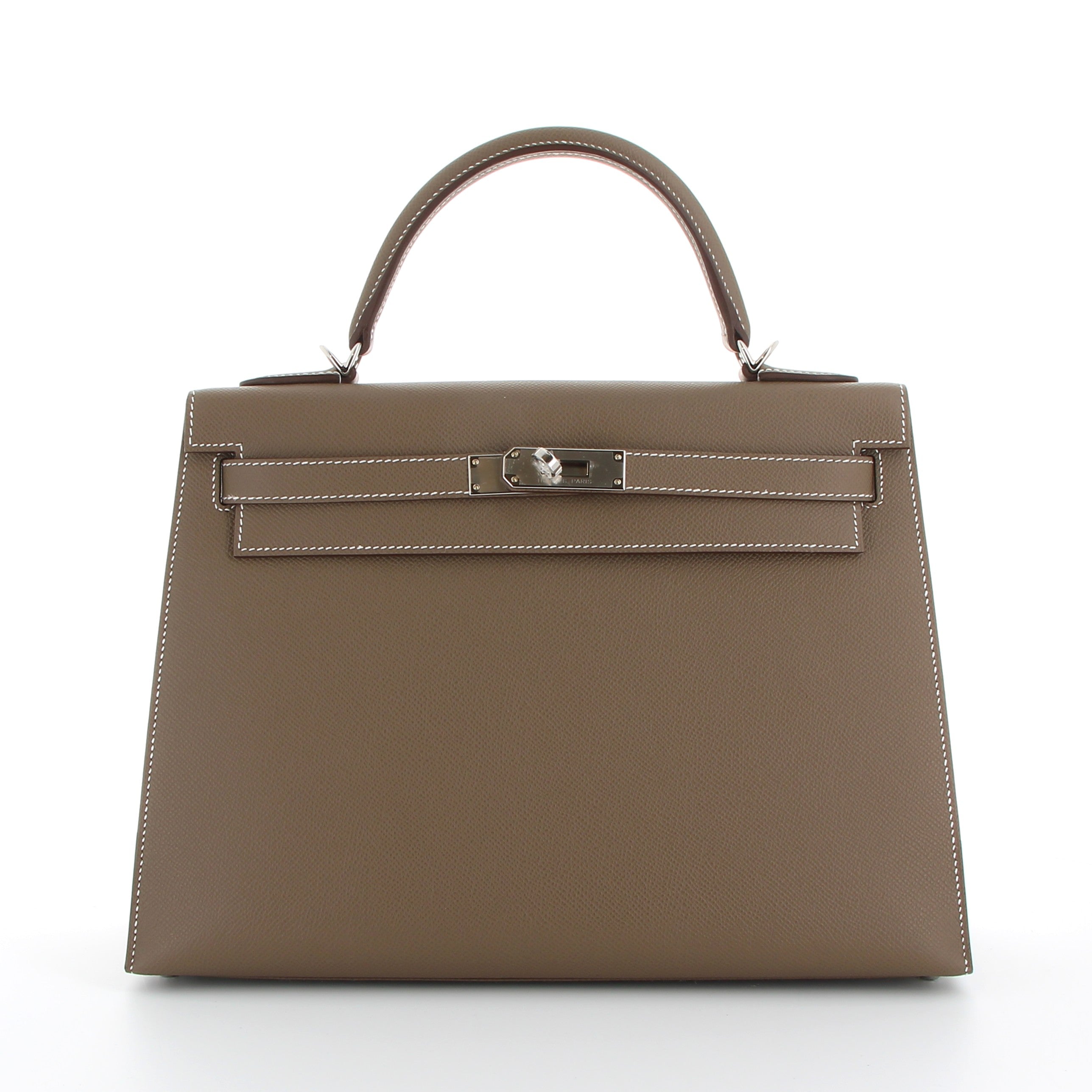 Hermés Kelly 32cm Etoupe Epsom with Palladium Hardware