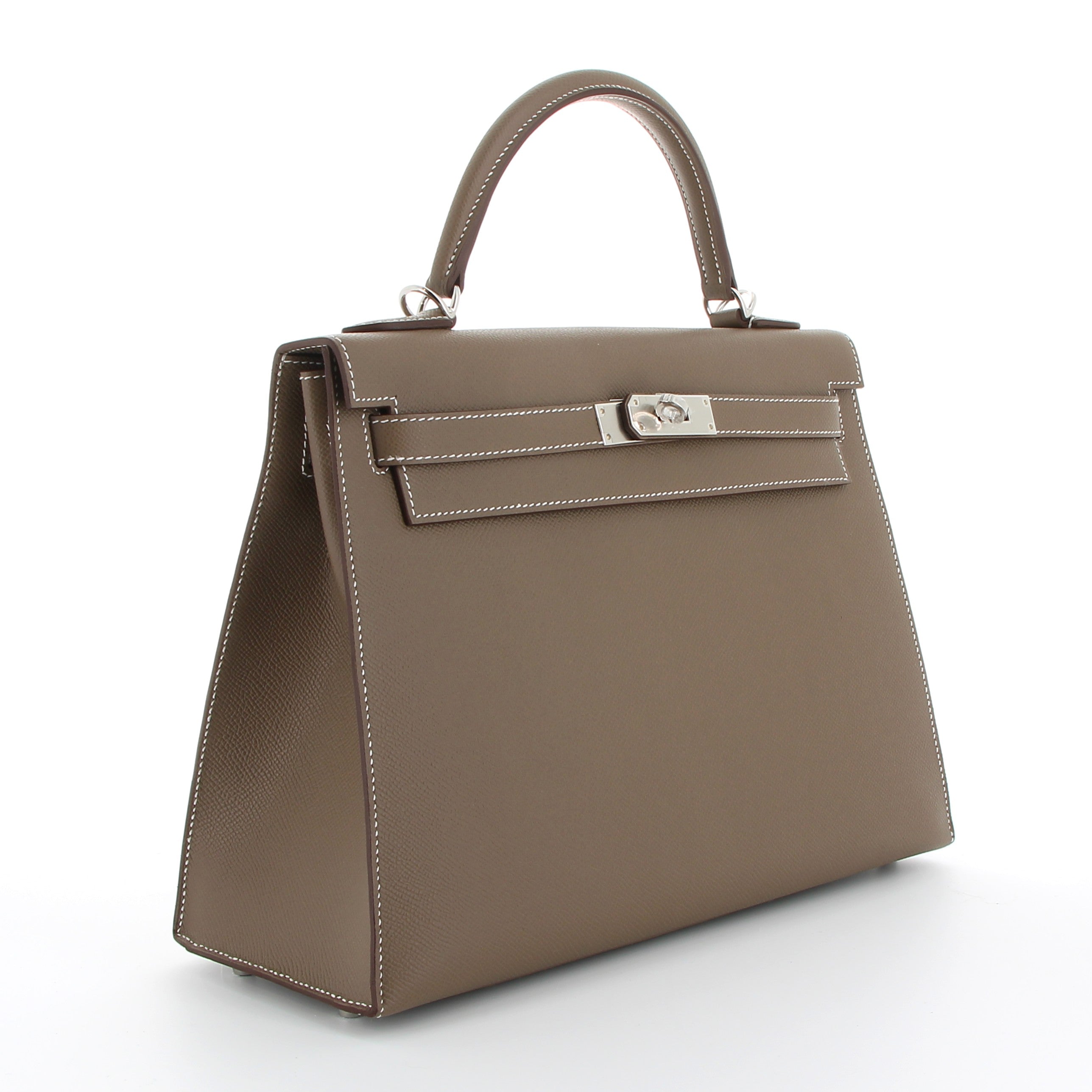 Hermés Kelly 32cm Etoupe Epsom with Palladium Hardware