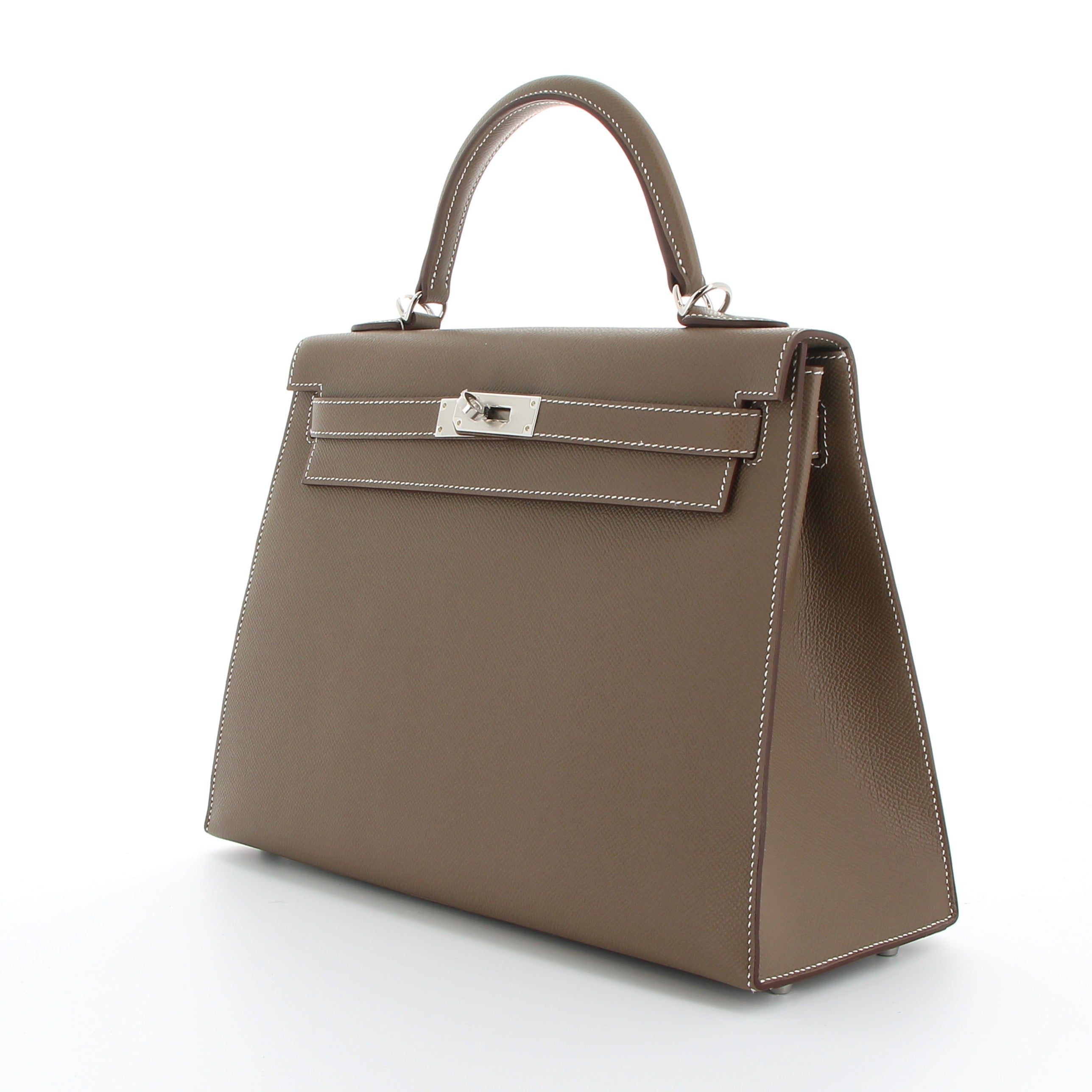 Hermés Kelly 32cm Etoupe Epsom with Palladium Hardware