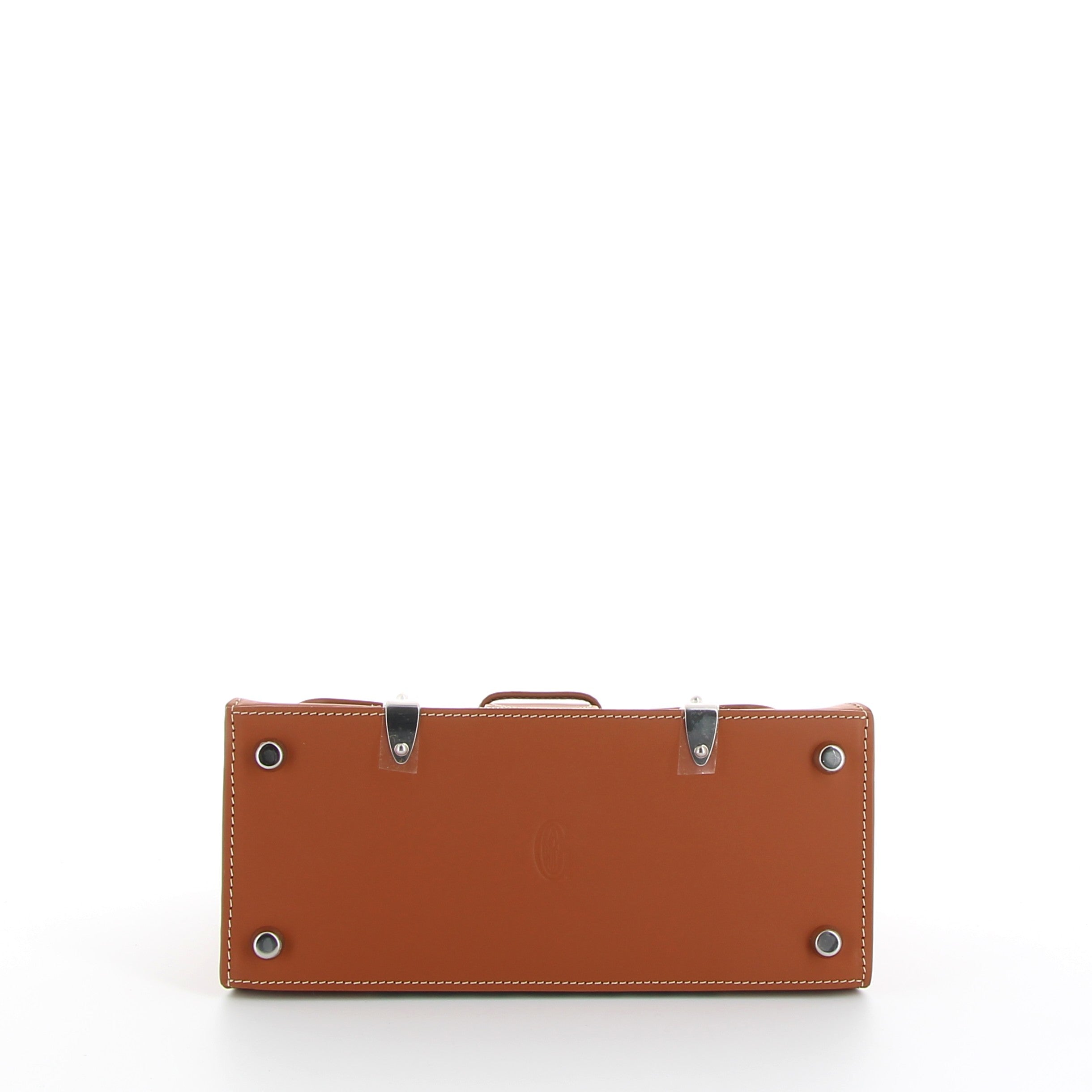 Goyard Saigon Structured Mini Bag in Black Canvas and Tan Vachette Clamecy Leather