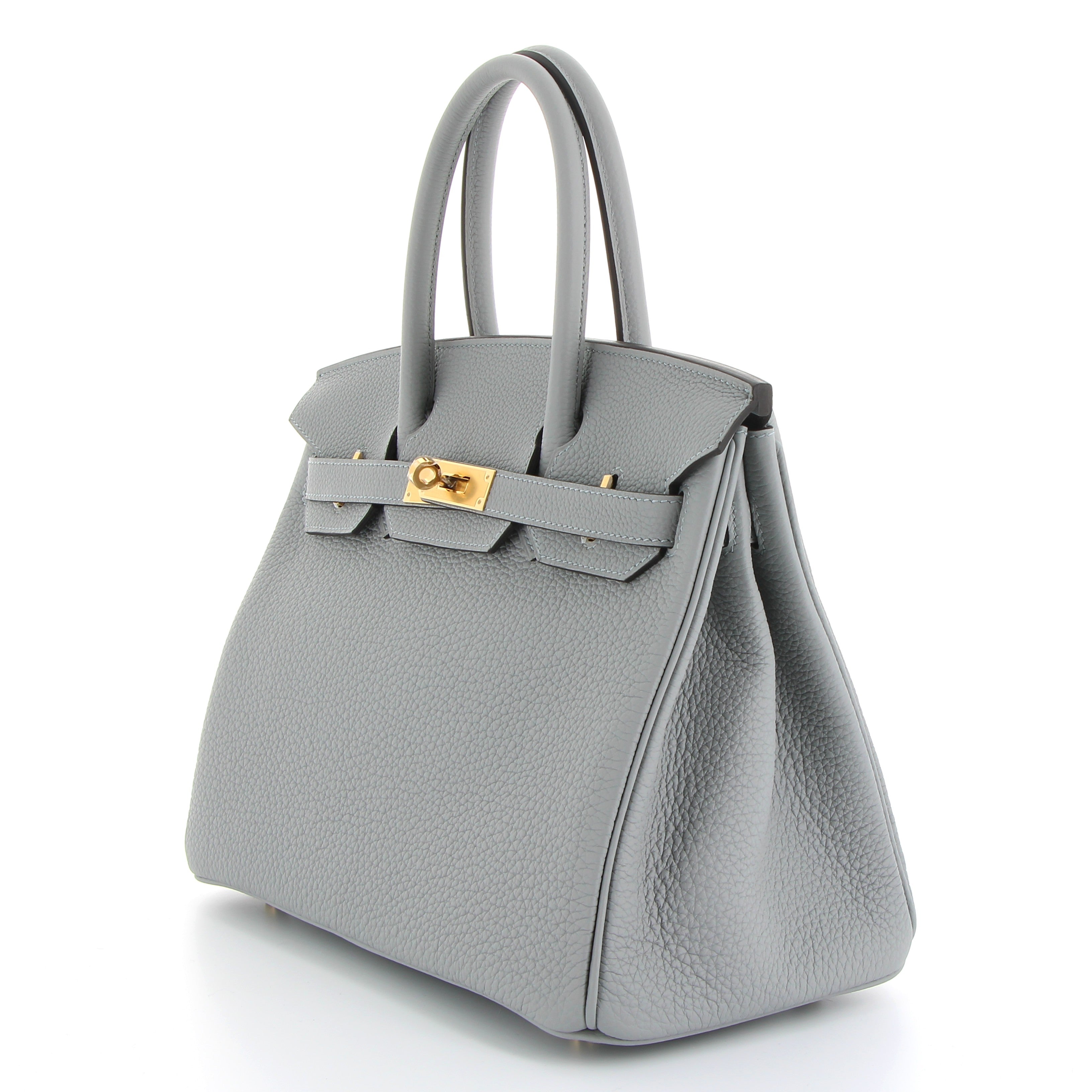 Hermès Birkin 30cm in Bleu Glacier Togo Leather with Gold Hardware