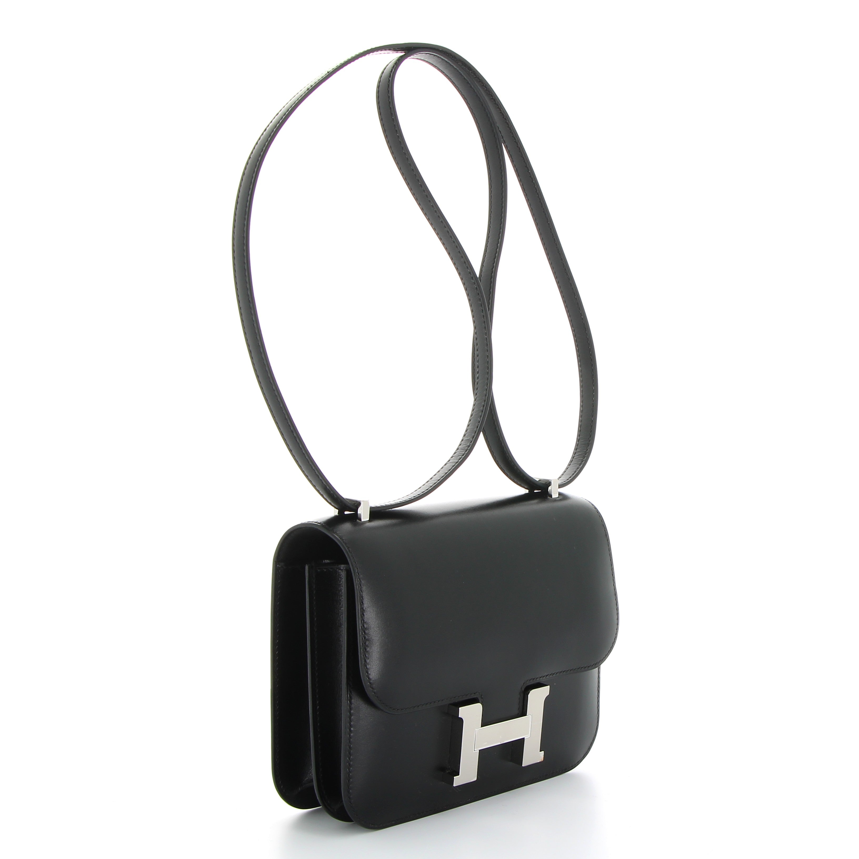 Hermès Constance 18cm in Black Box Leather with Palladium Hardware