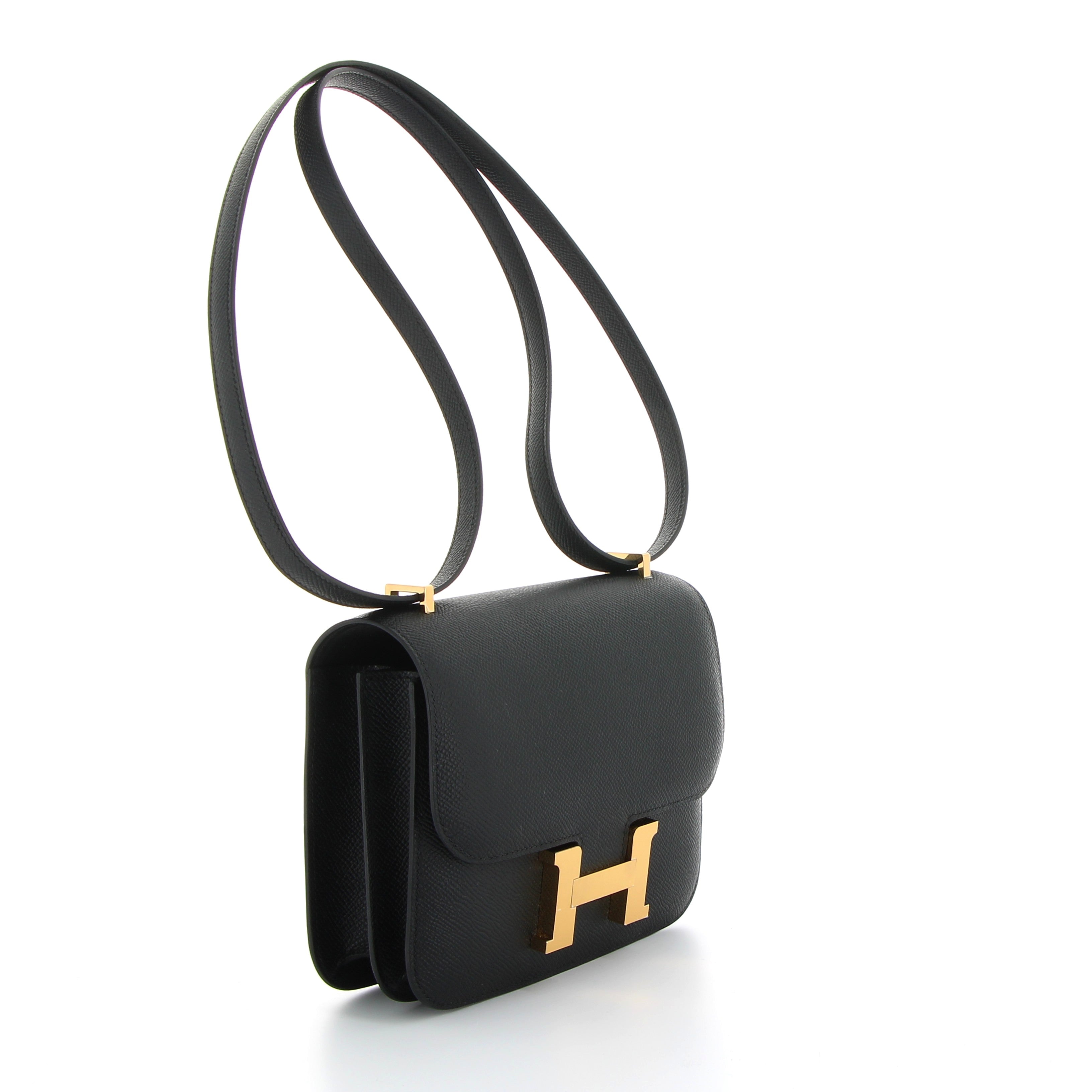HERMÈS Constance 18 Noir Epsom Leather Gold Hardware