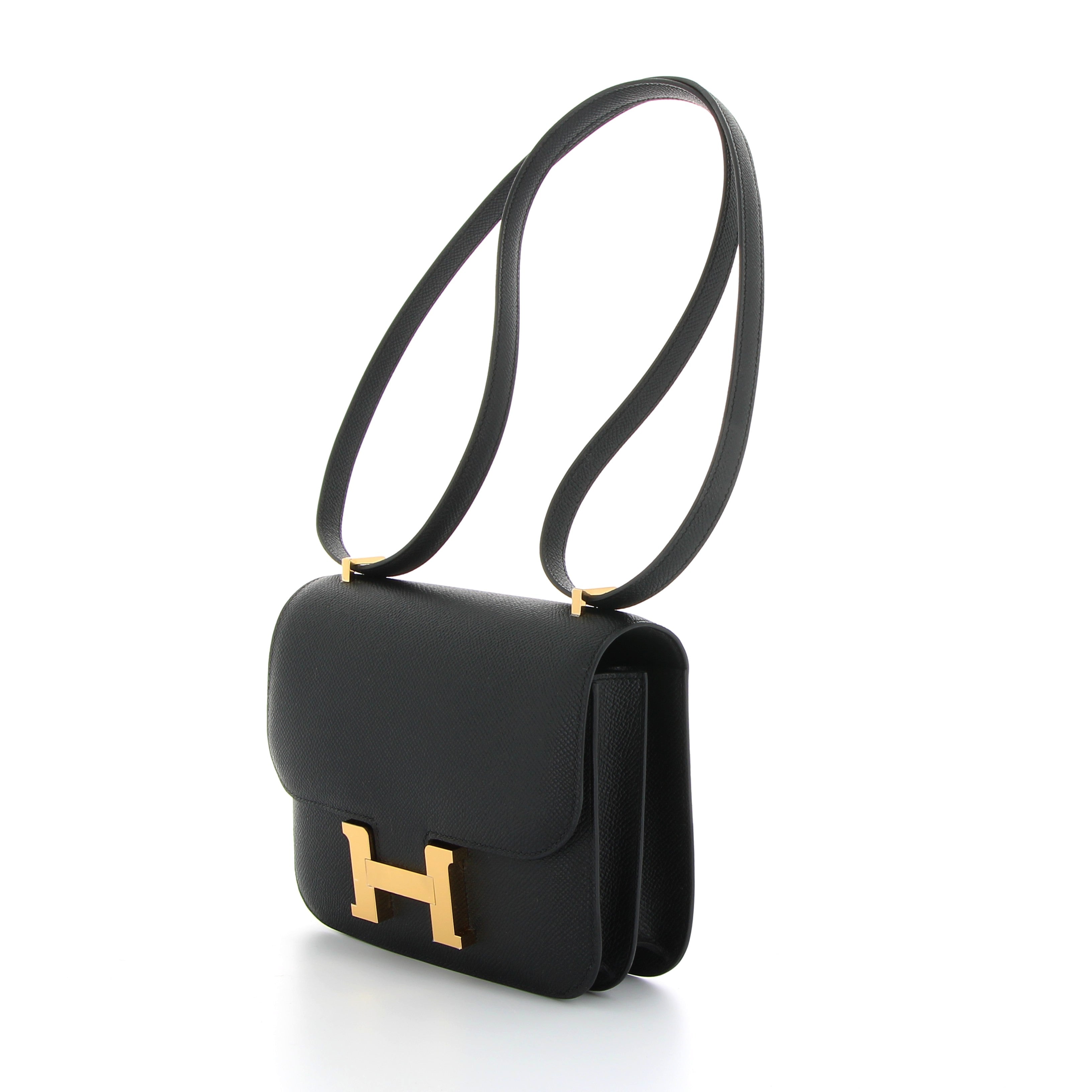 Hermès Constance 18cm in Black Epsom Leather with Gold Hardware