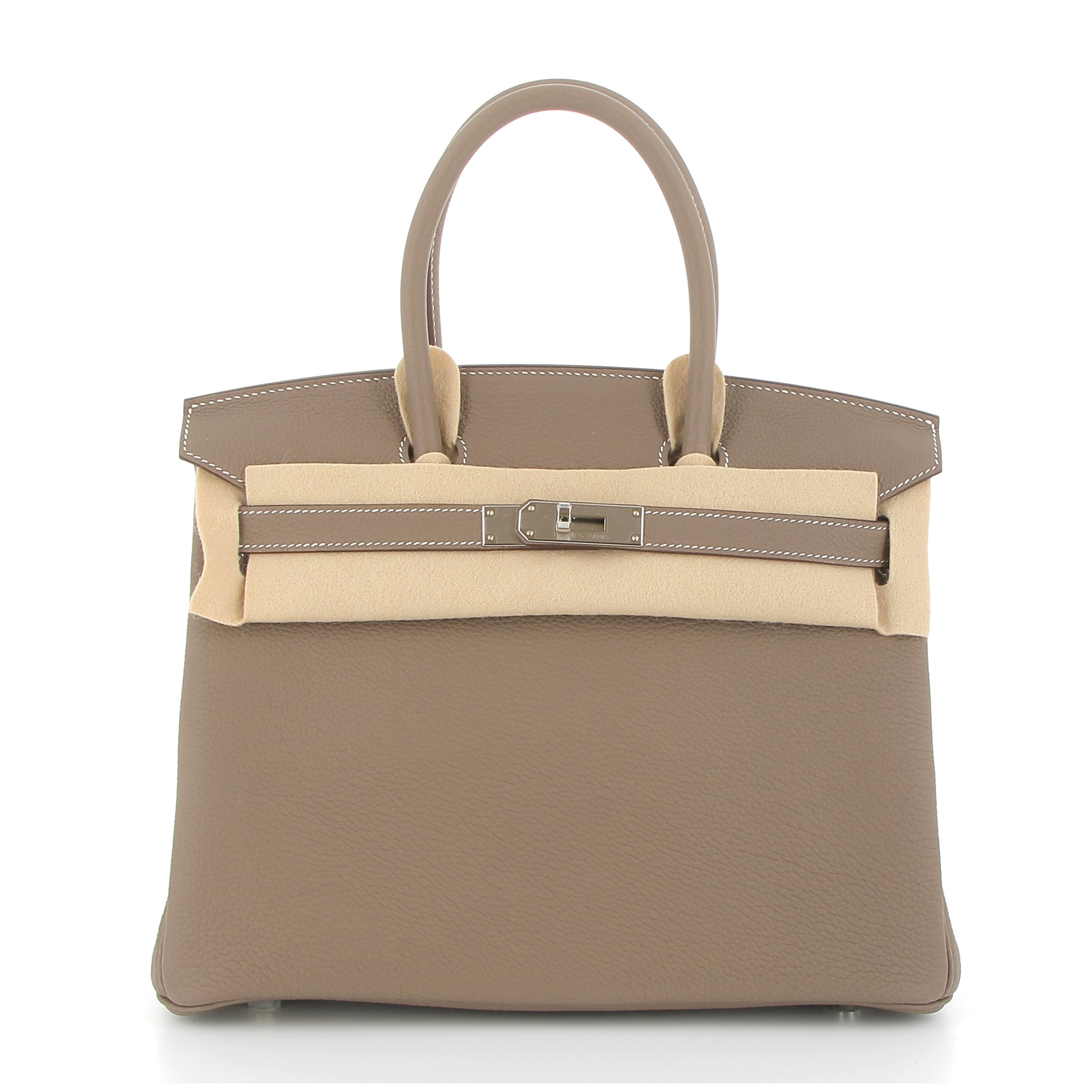 HERMES Birkin 30 Etoupe Togo Palladium Hardware