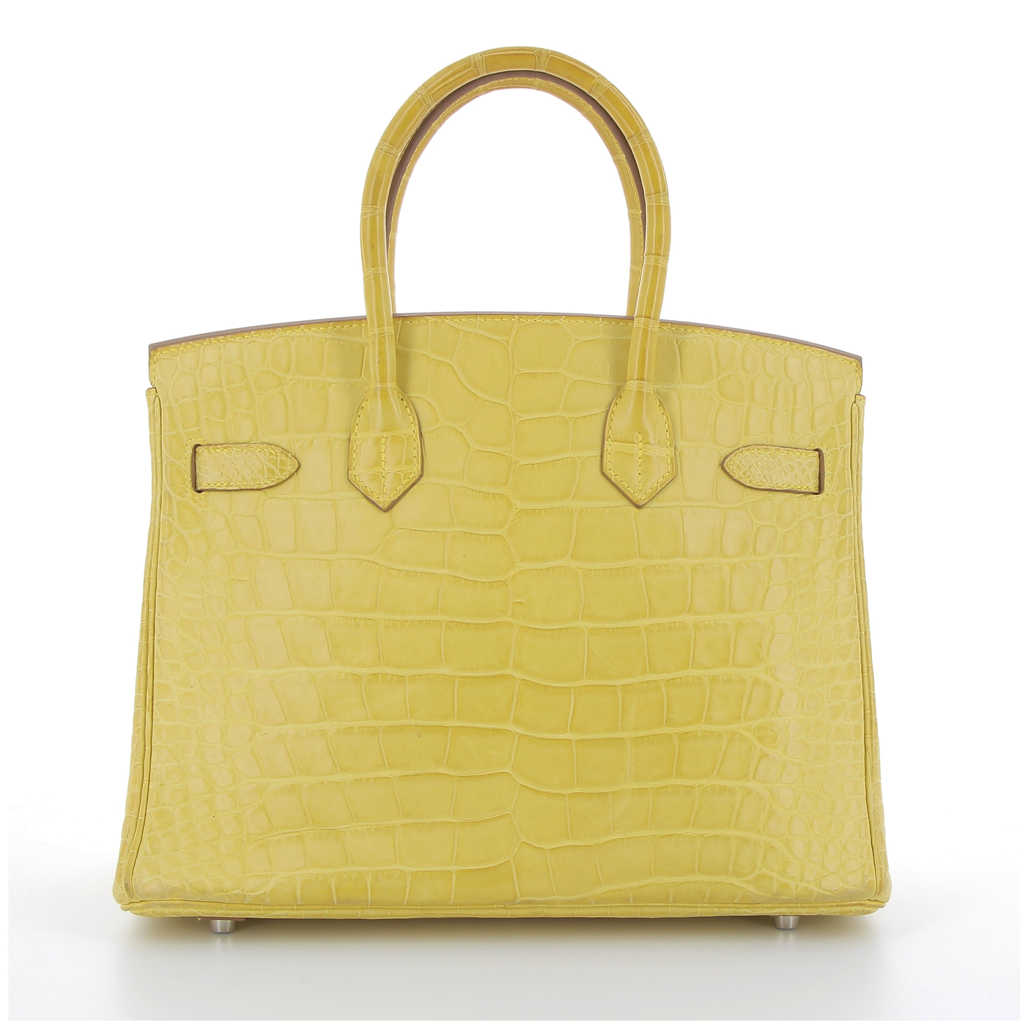 Hermès Birkin 30cm In Mimosa Matte Alligator Mississippiensis with Palladium Hardware