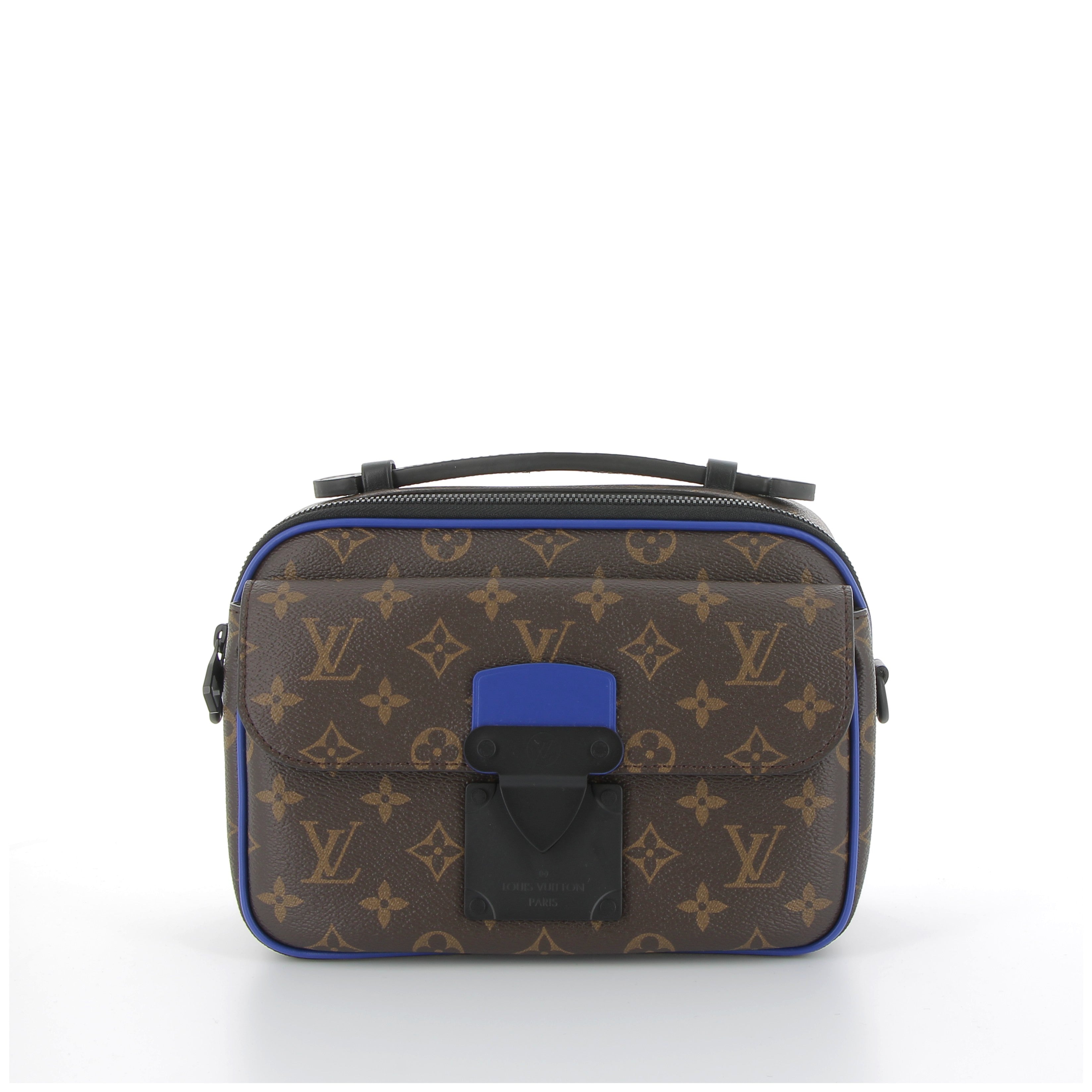 Louis Vuitton Messenger S Lock in Monogram Macassar Canvas & Black Hardware