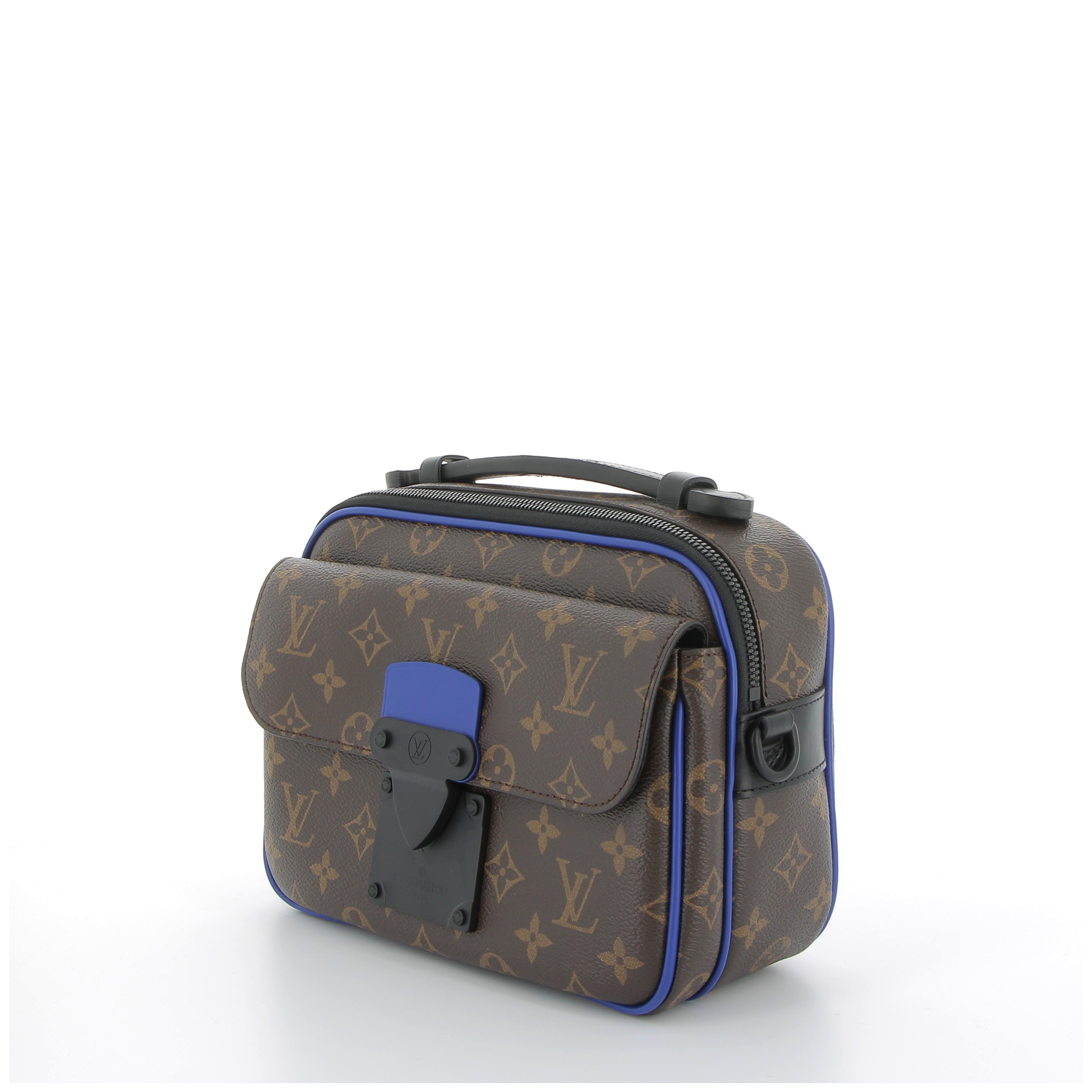 Louis Vuitton Messenger S Lock in Monogram Macassar Canvas & Black Hardware