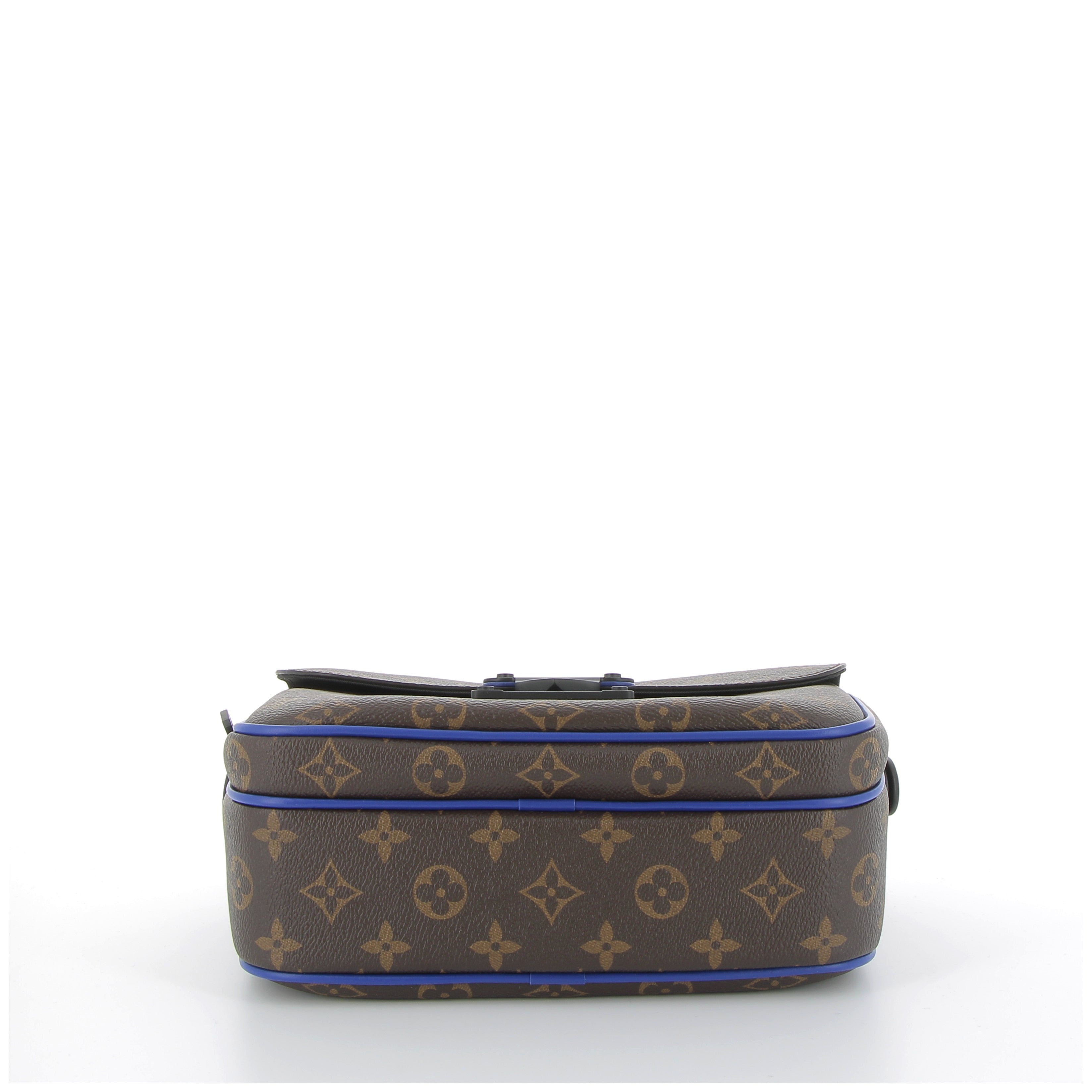 Louis Vuitton Messenger S Lock in Monogram Macassar Canvas & Black Hardware