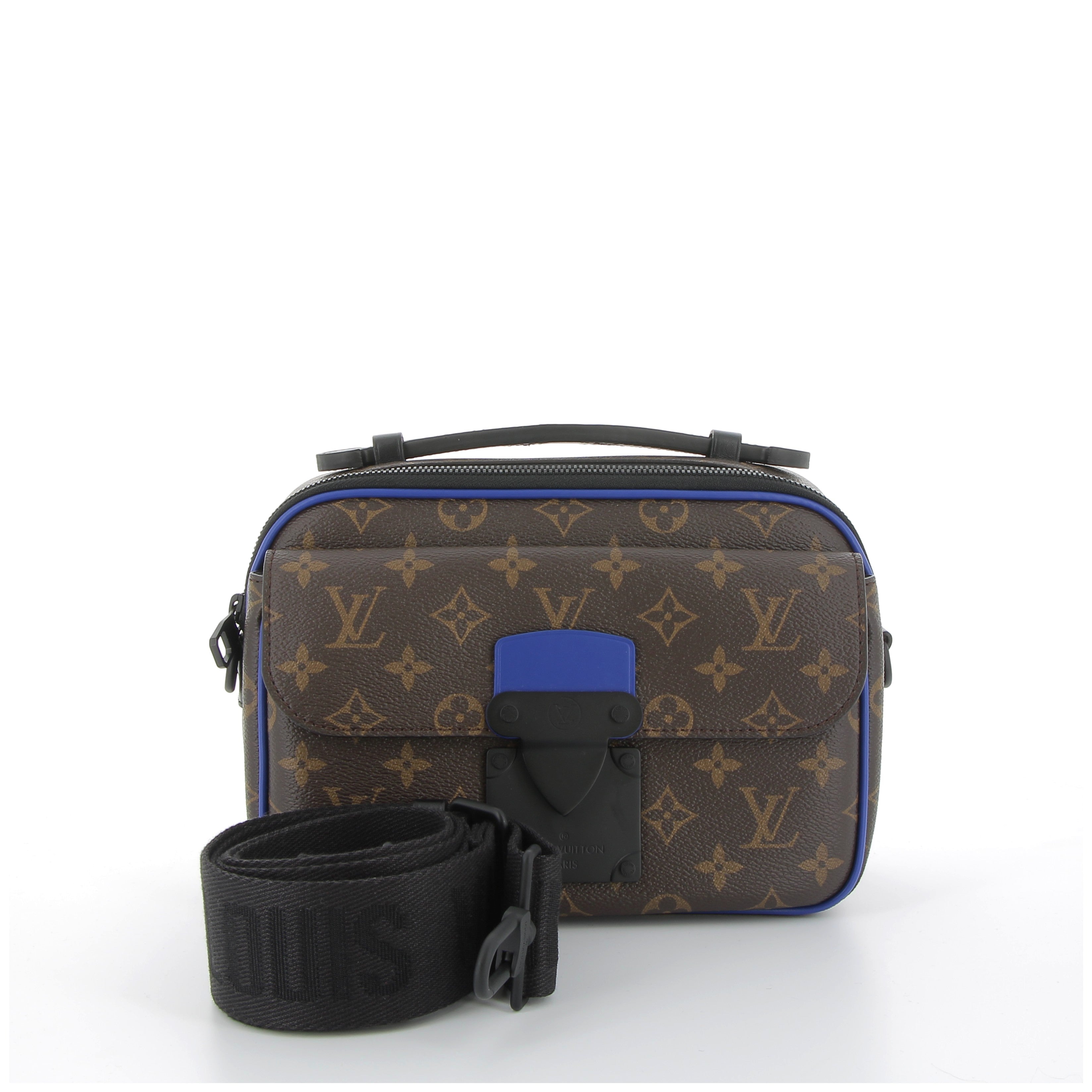 Louis Vuitton Messenger S Lock in Monogram Macassar Canvas & Black Hardware