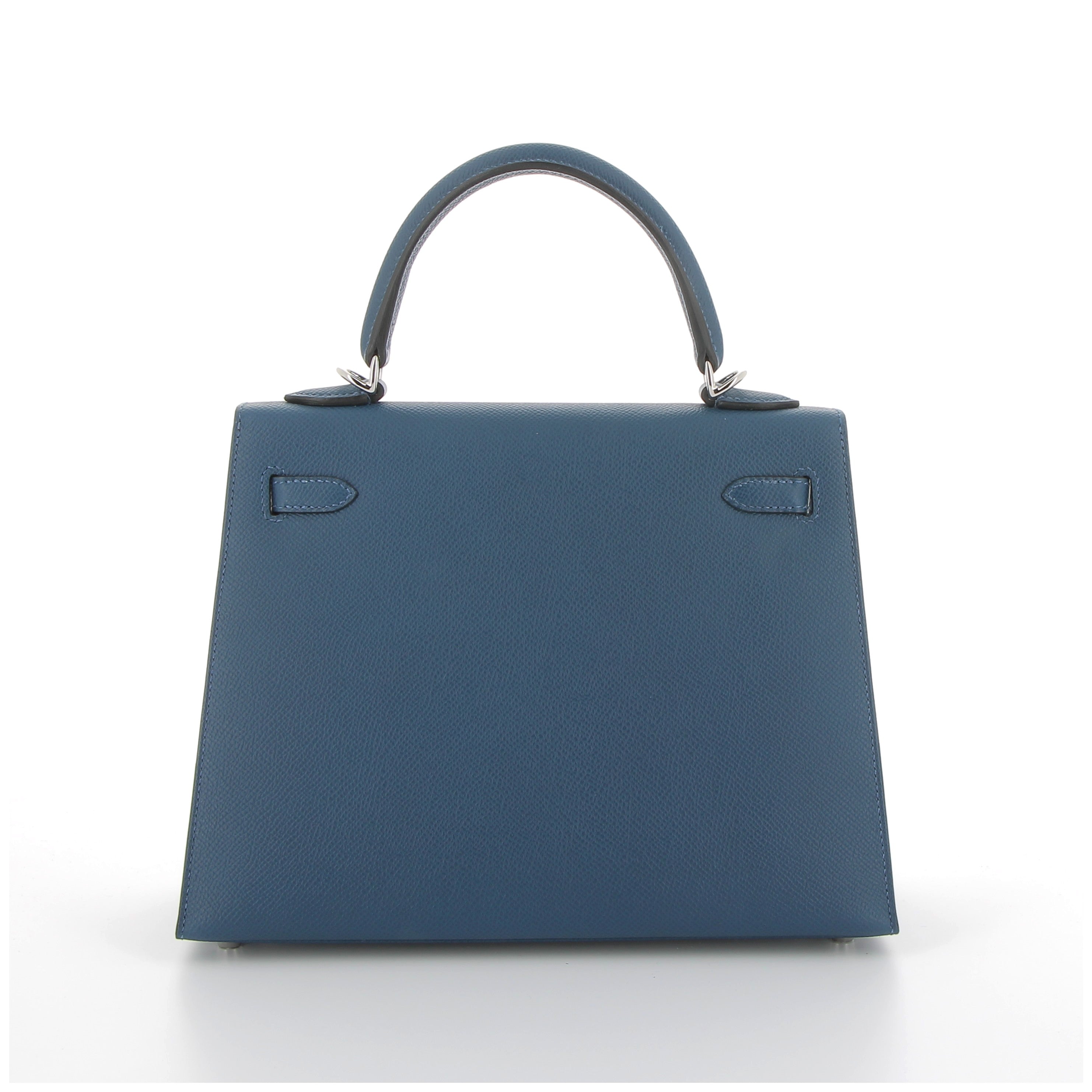 Hermés Kelly 25cm Deep Bleu Epsom Leather with Palladium Hardware